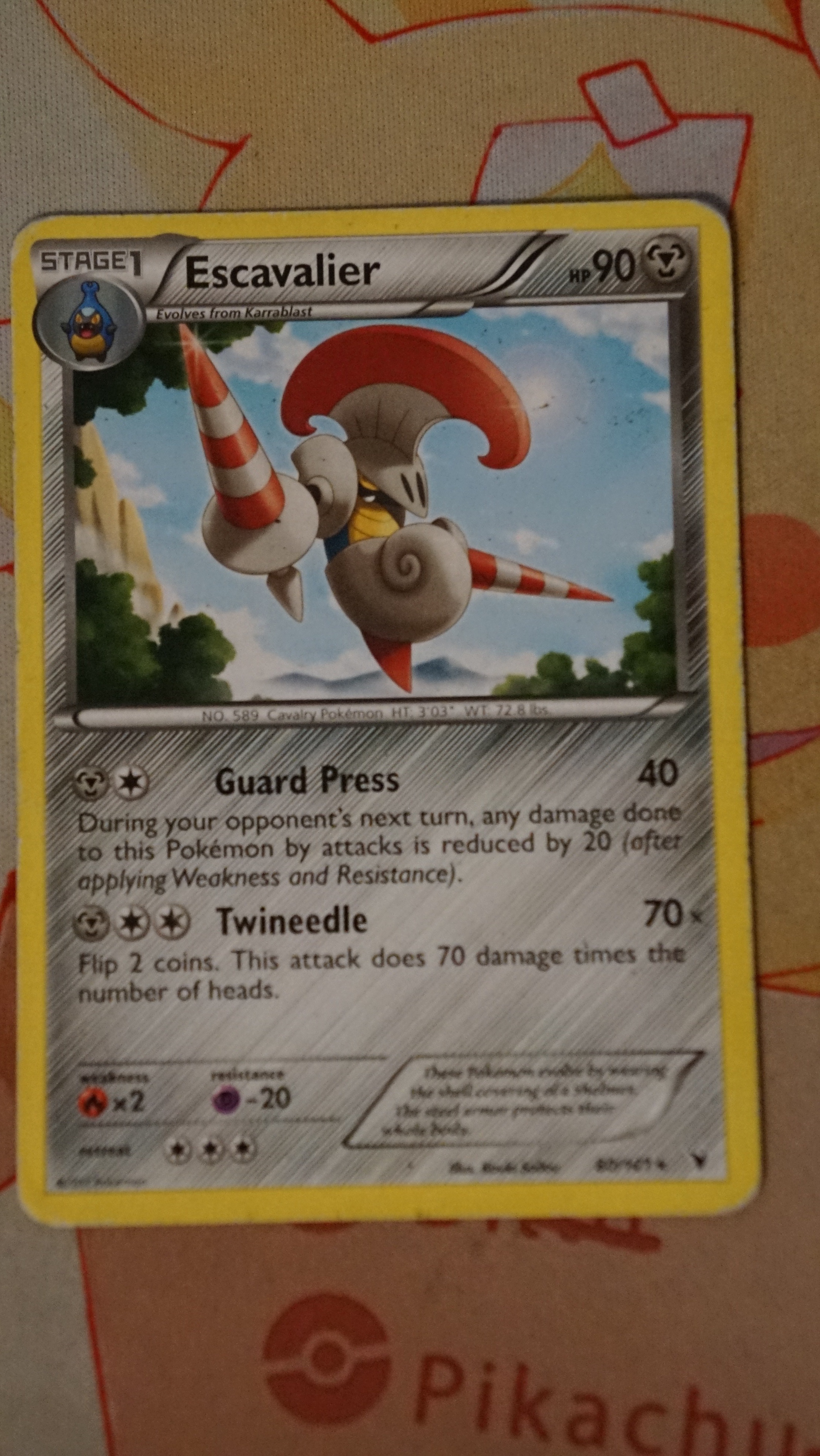 Pokemon Escavalier 80/101 Plasma Blast Non-Holo HP - photo 3