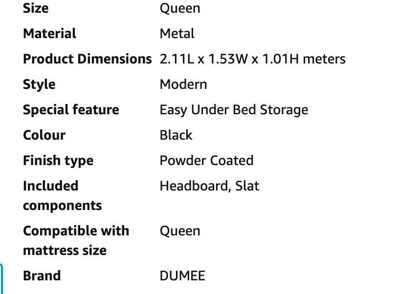 Metal Bed Frame - Queen - photo 2