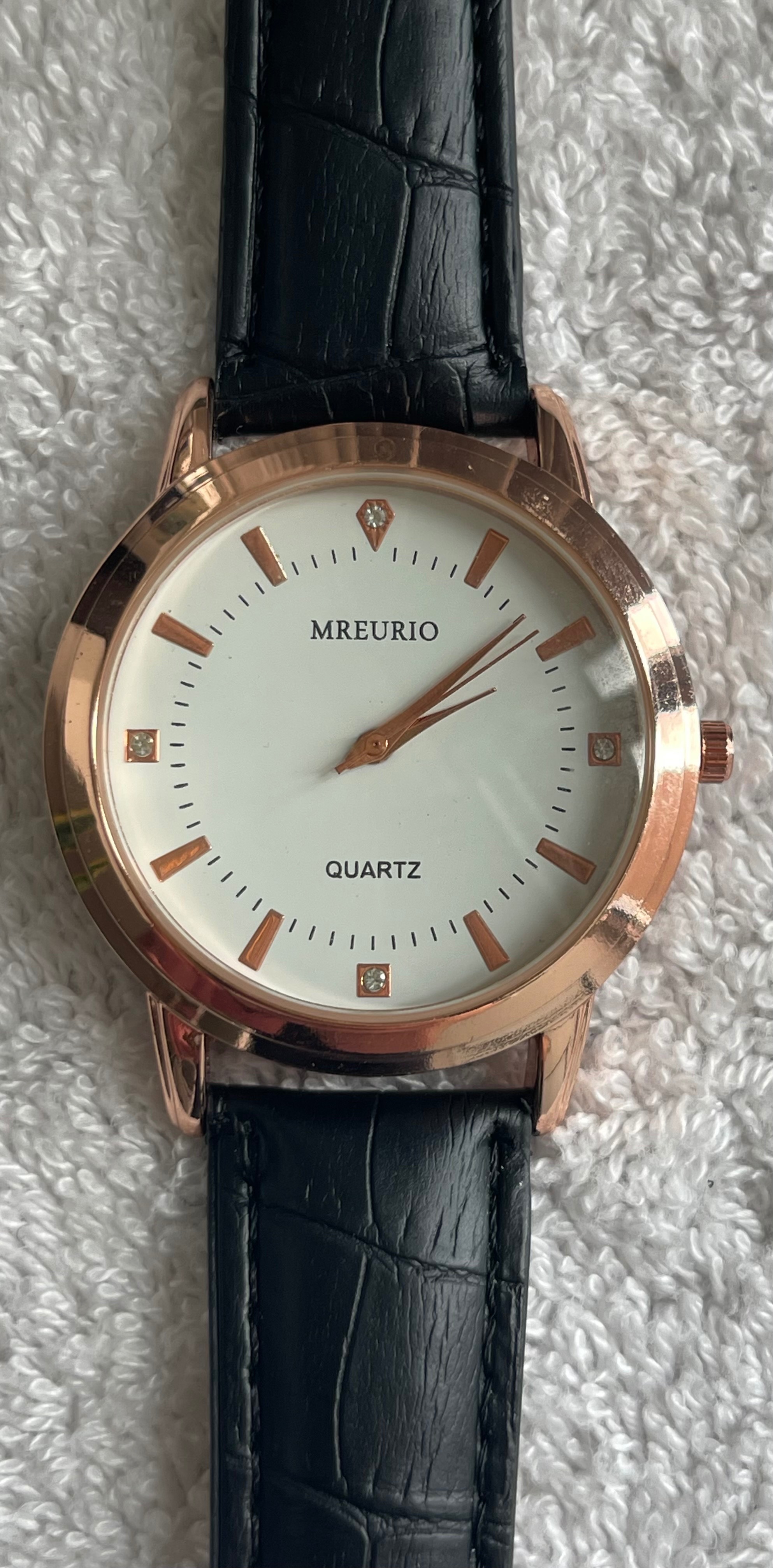 Mreurio Rose Gold Leather Dress Watch (Needs Battery) - photo 3
