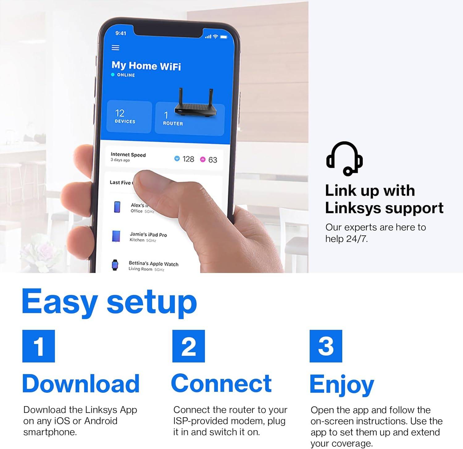 Linksys Hydra Pro 6E: Tri-Band Mesh WiFi 6E Router - photo 4