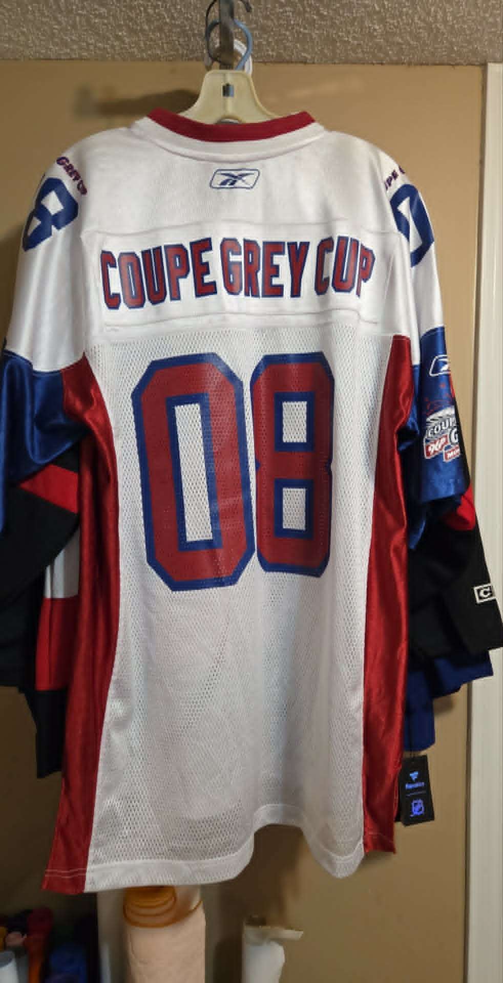 Assorted sport jerseys
