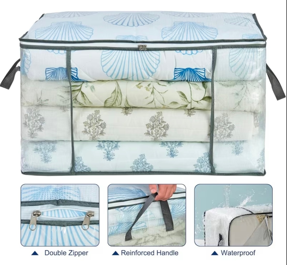 Clear transparent Storage Bag 80L Waterproof Foldable Organizer - photo 4
