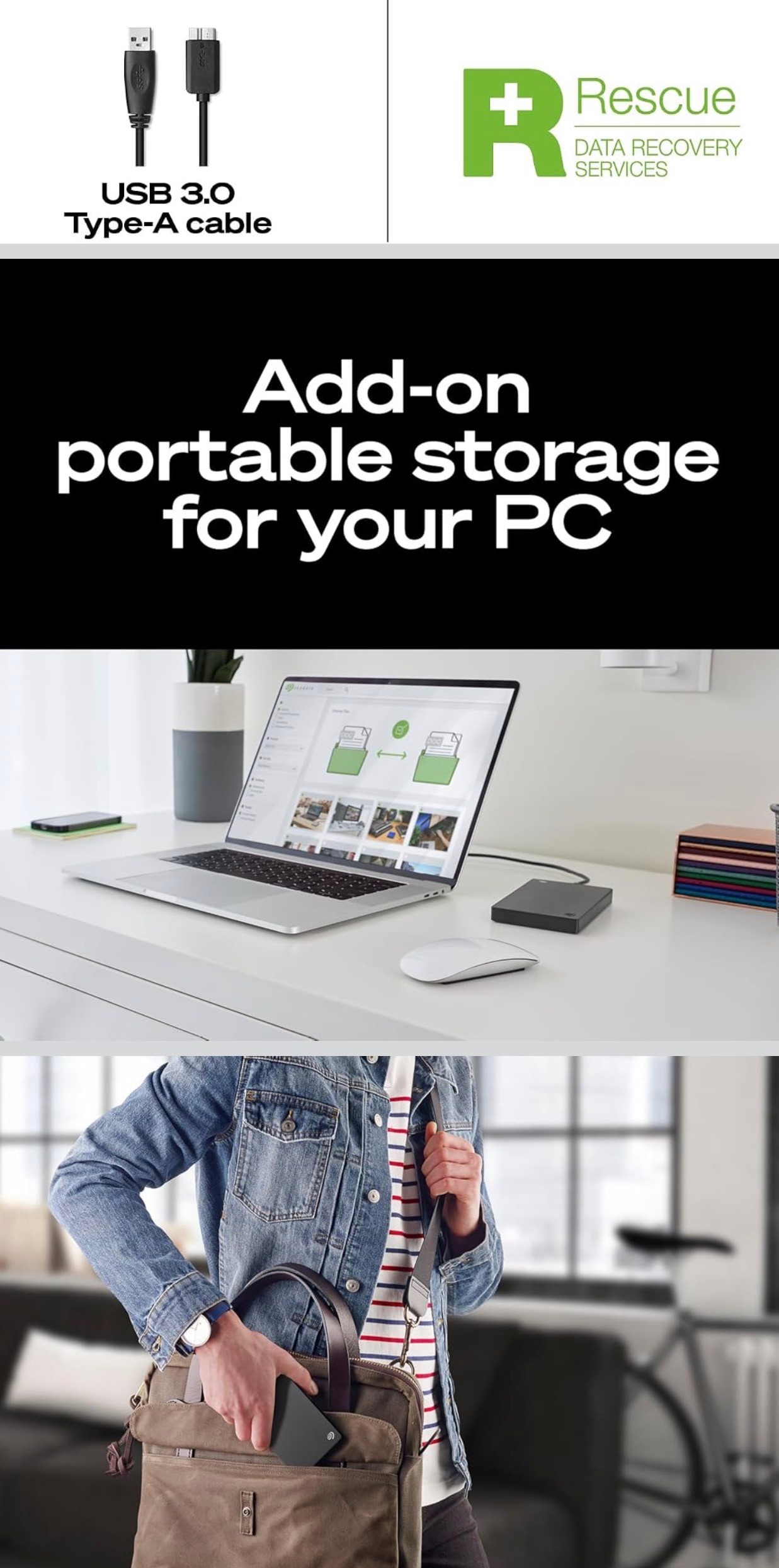 Seagate Portable 2TB External Drive for PC/MAC/Playstation/Xbox - photo 4