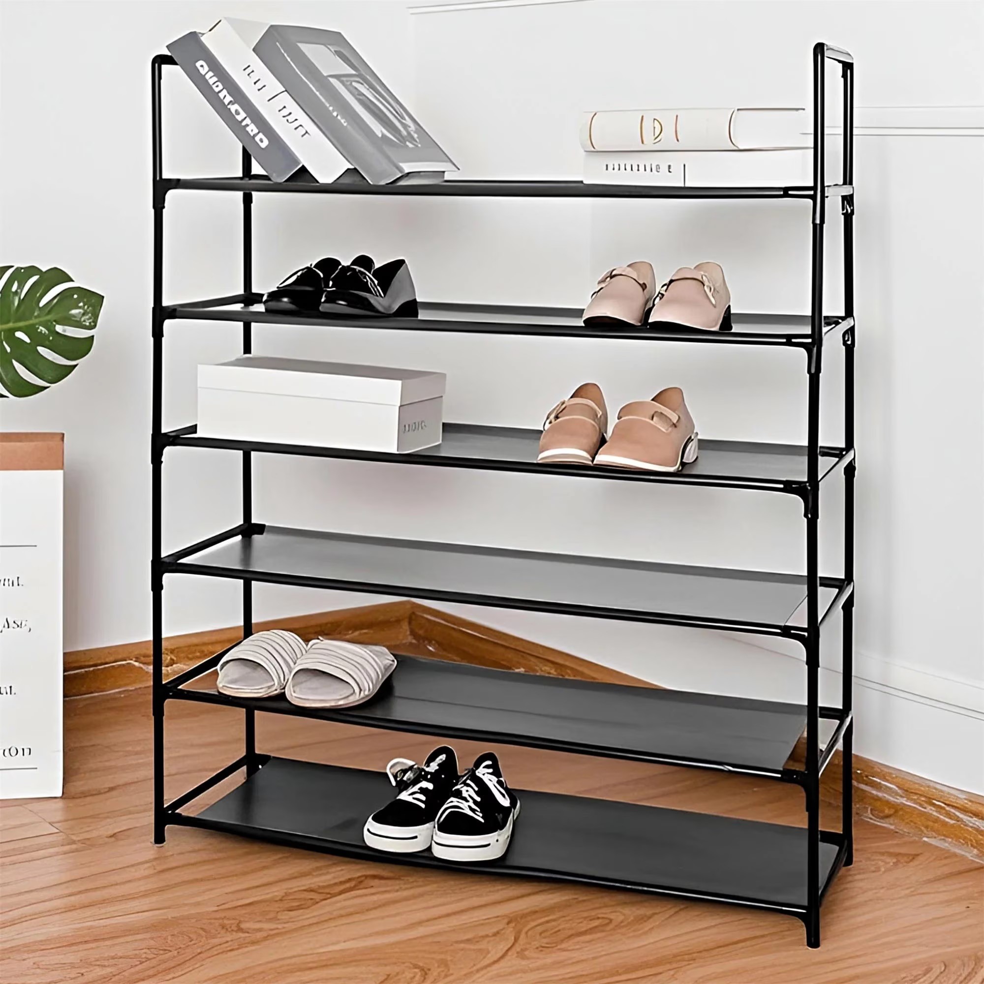 6-Tier Stackable Space Saving Shoe Rack