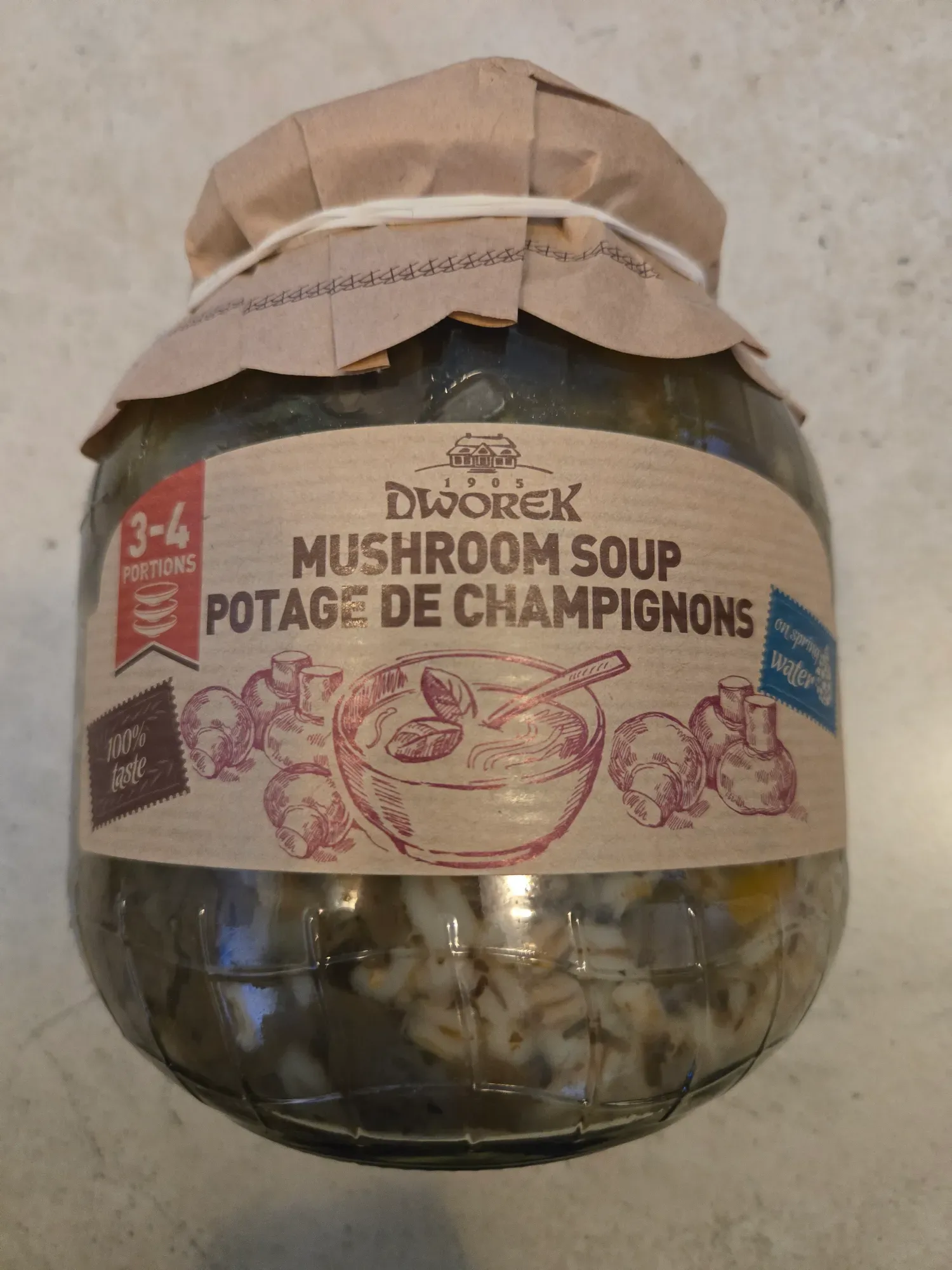 BNIB Artisanal Dworek Mushroom Soup /Potage de Champignons 720ml