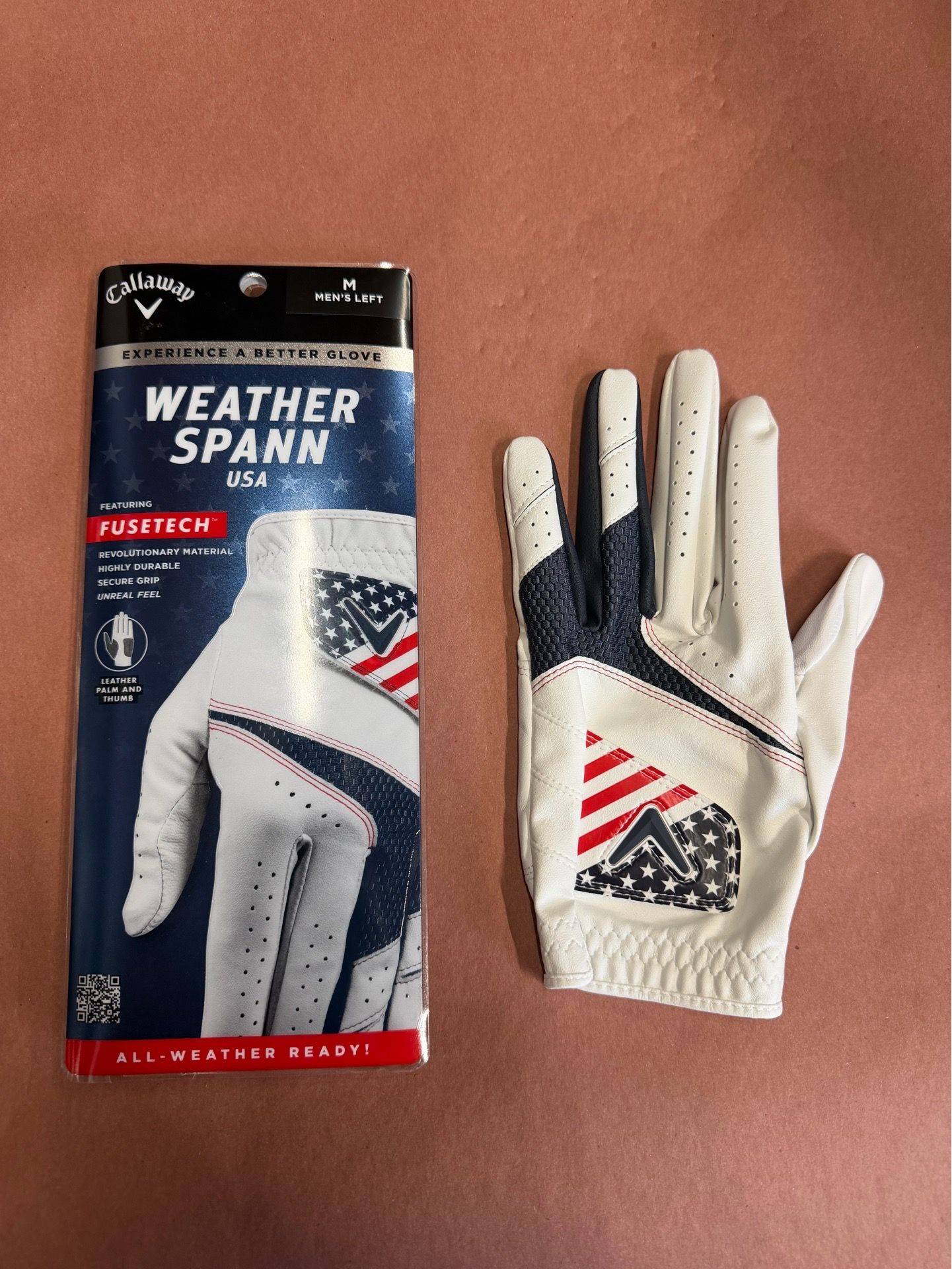Callaway Weather Spann USA Golf Glove – Men’s Medium Left Hand
