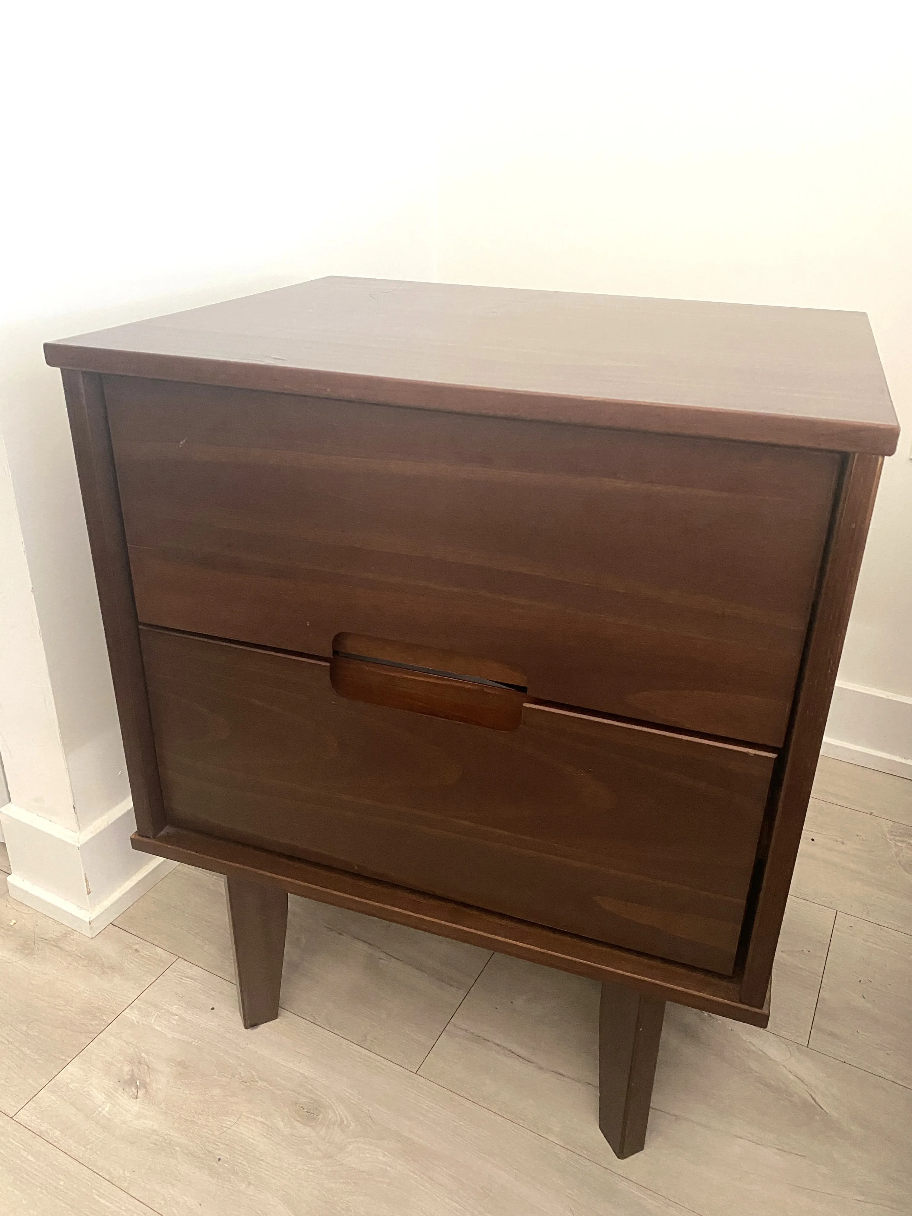 Pair of Walnut Color Nightstands - photo 5