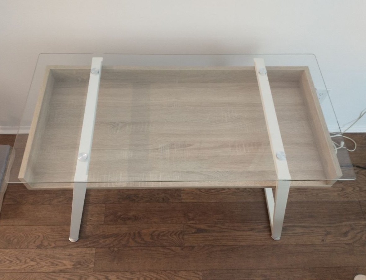 Glass-top Desk with Metal Legs - photo 5