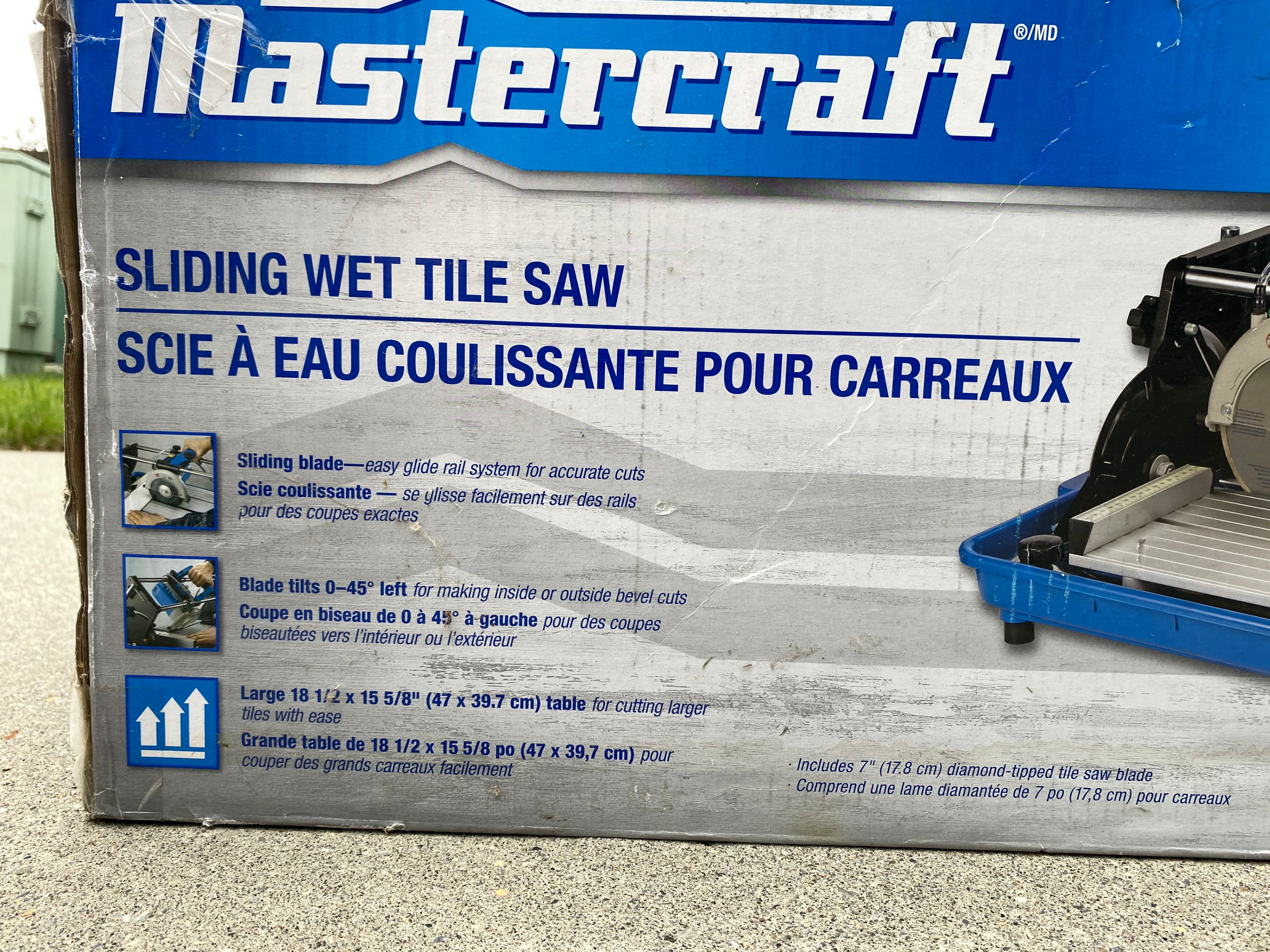 Mastercraft Sliding Wet Tile Saw 7" (17.8 cm) 10A - photo 3
