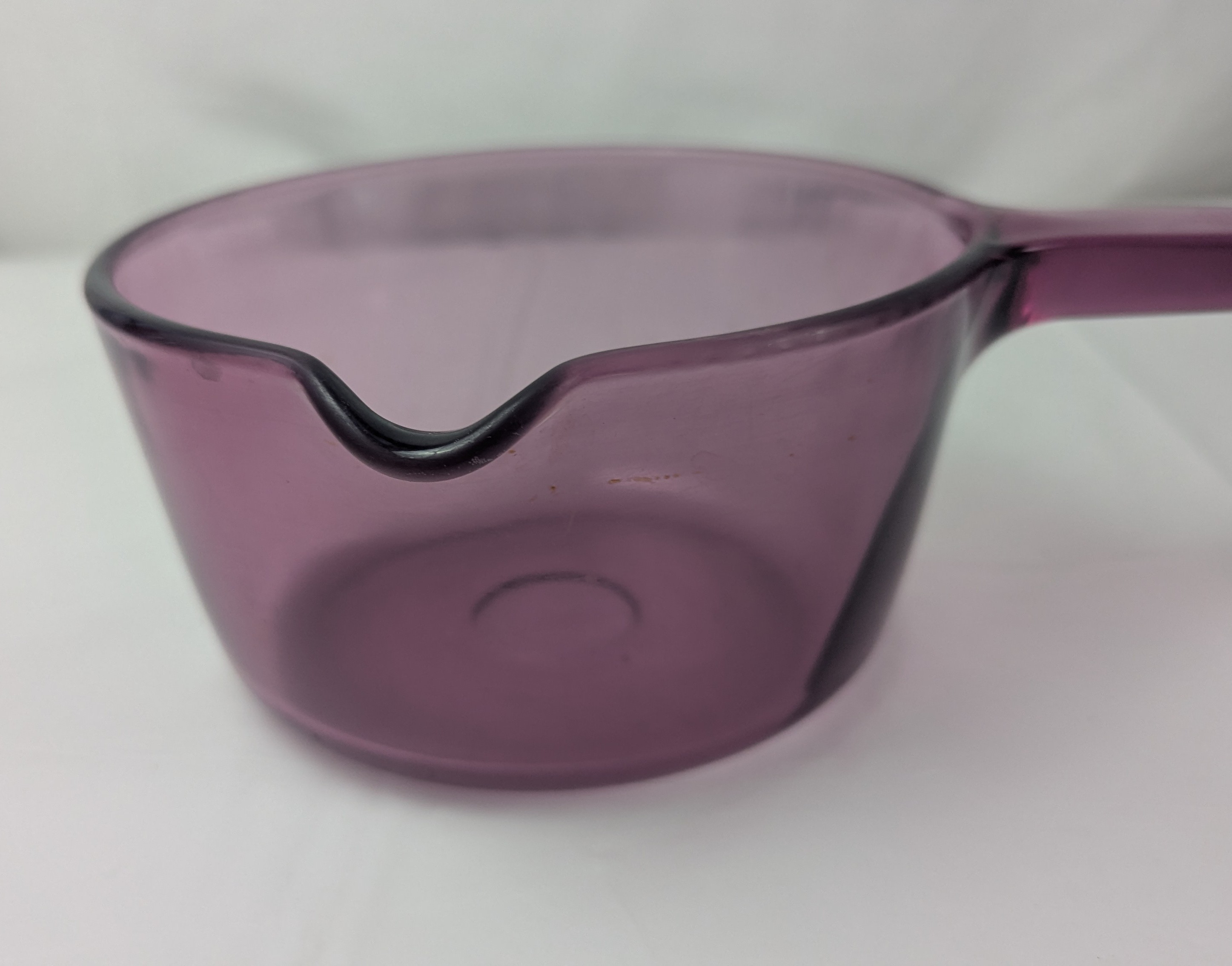 Vision Saucepan 1 L Cranberry W/pour Spout + Cover Vintage Pyrex - photo 4