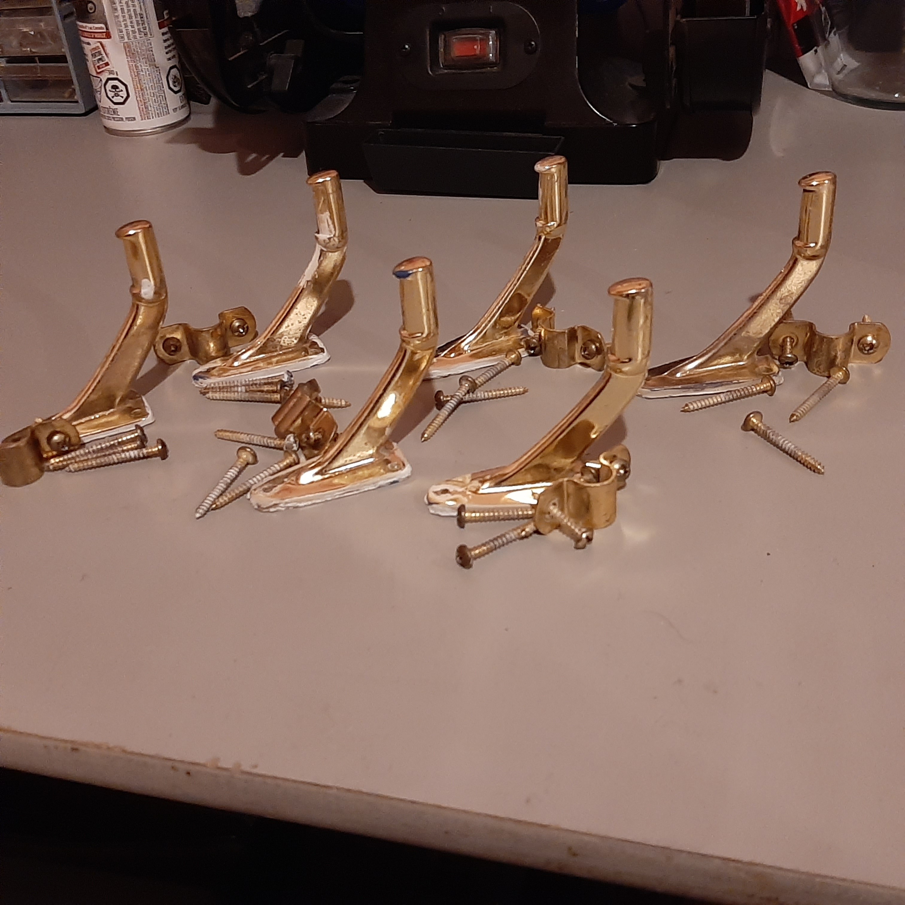 Set of 6 Handrail Stair Brackets with Screws