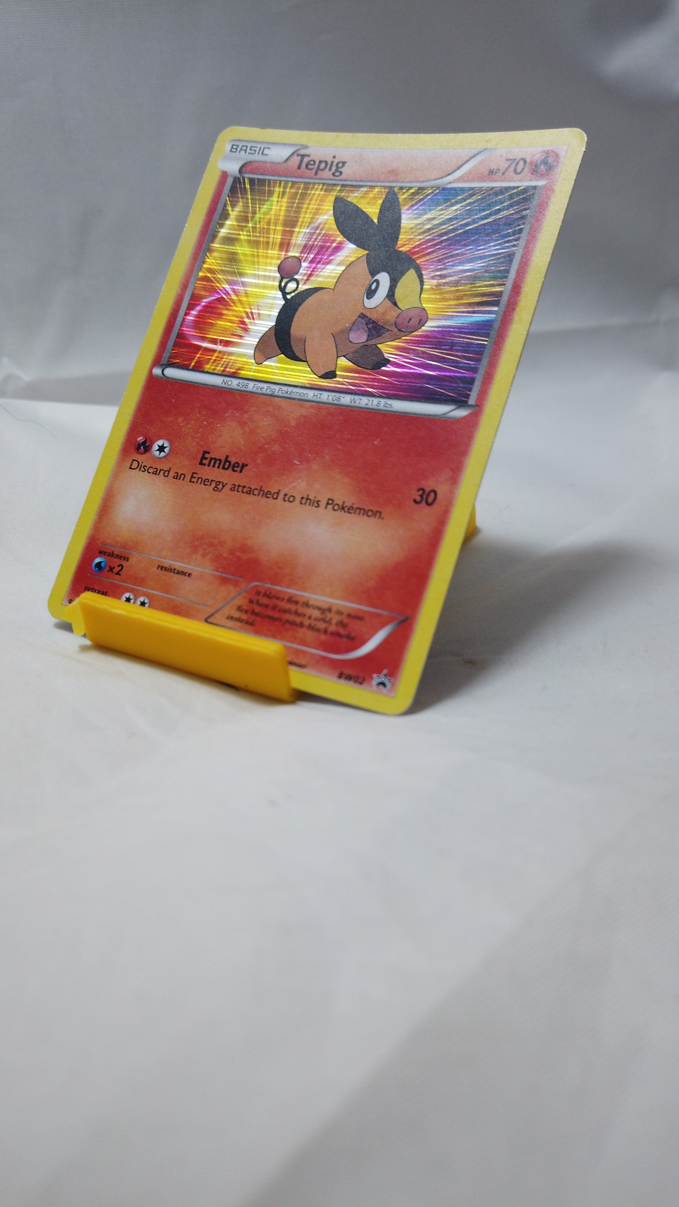 Pokemon Tepig BW02 Black Star Promo Holo LP - photo 3