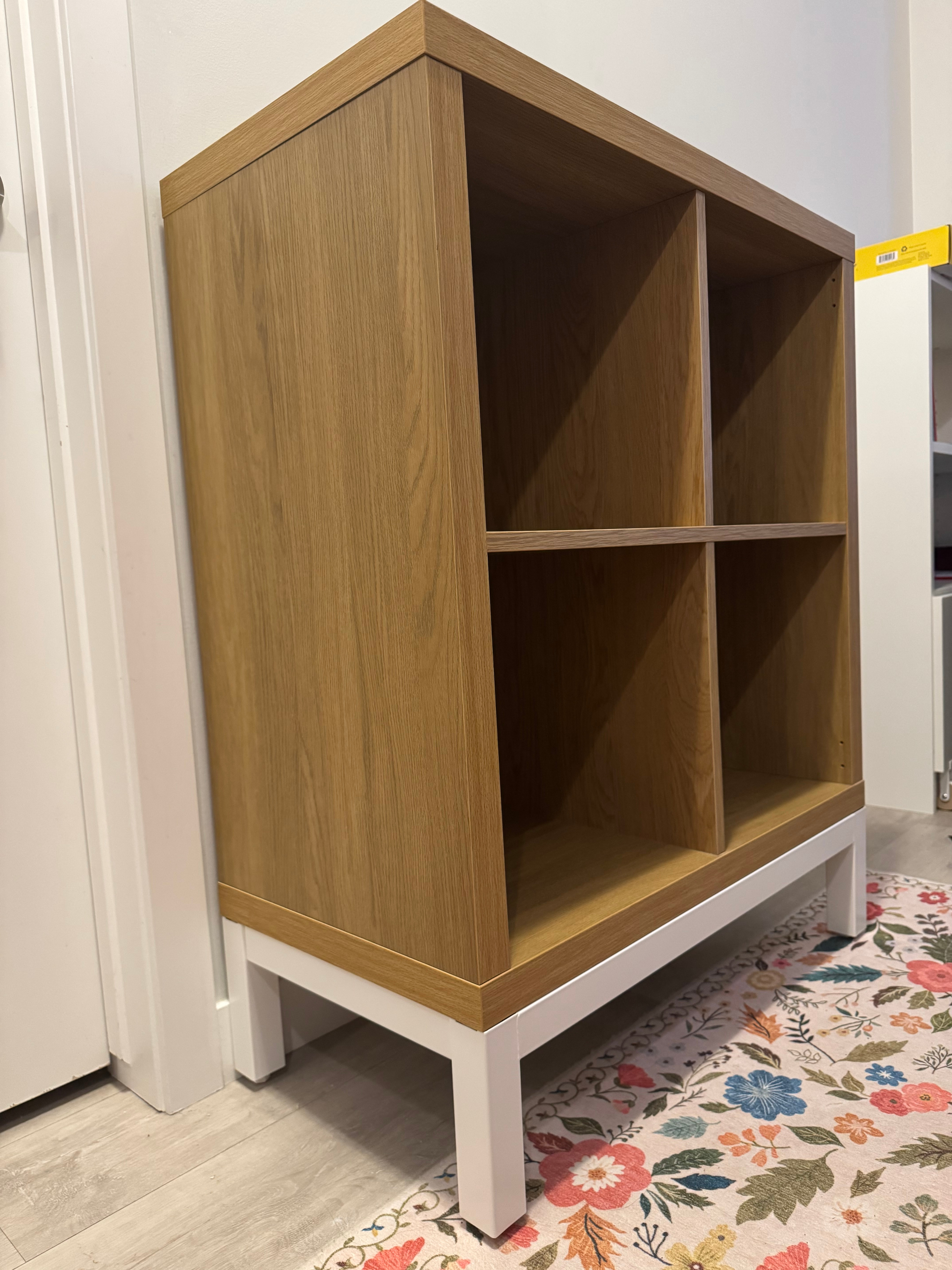 IKEA KALLAX Shelving Unit with Base - Oak effect/White - photo 4