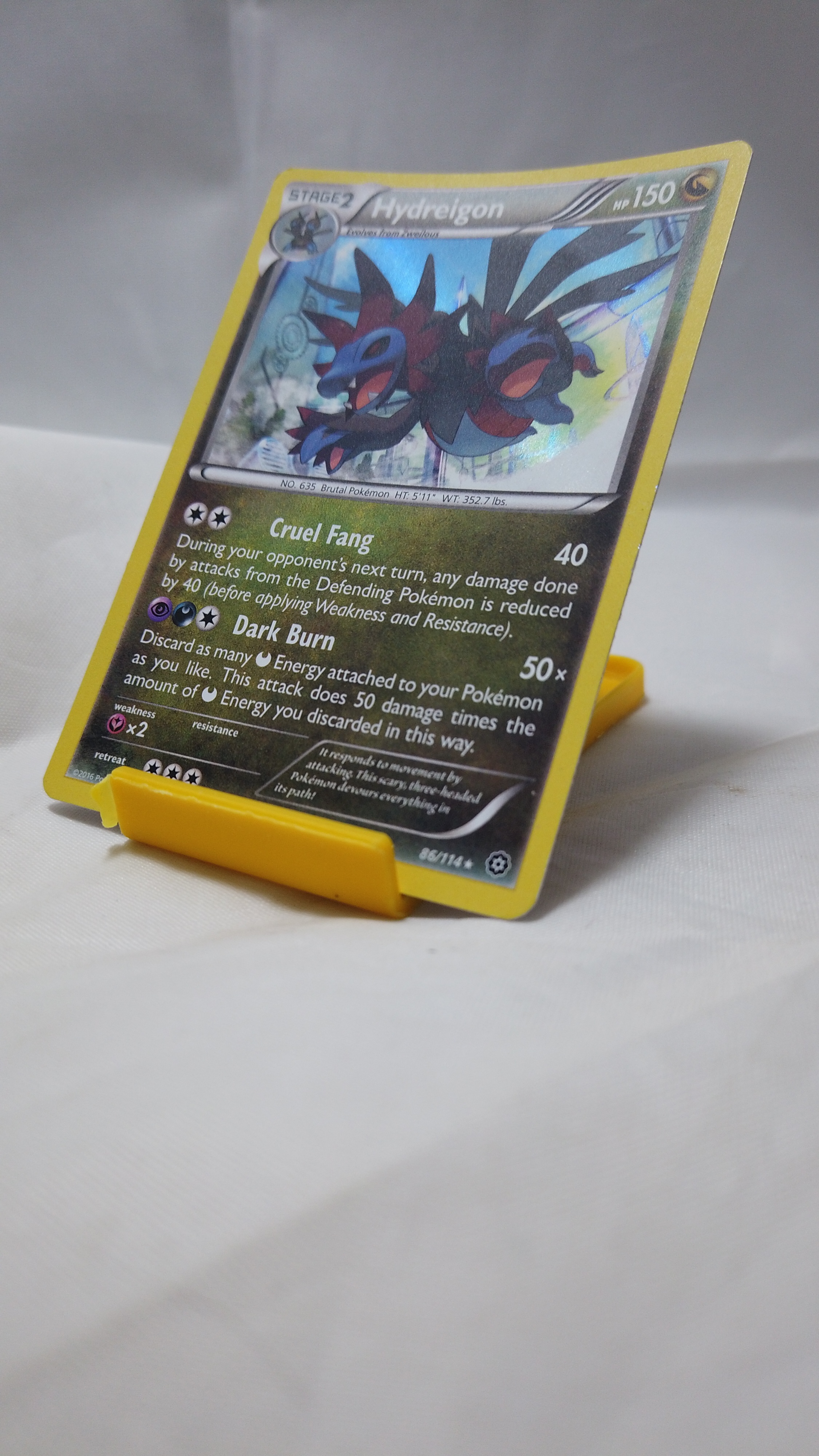 Pokemon Hydreigon 86/114 Steam Siege Holo Rare NM - photo 3