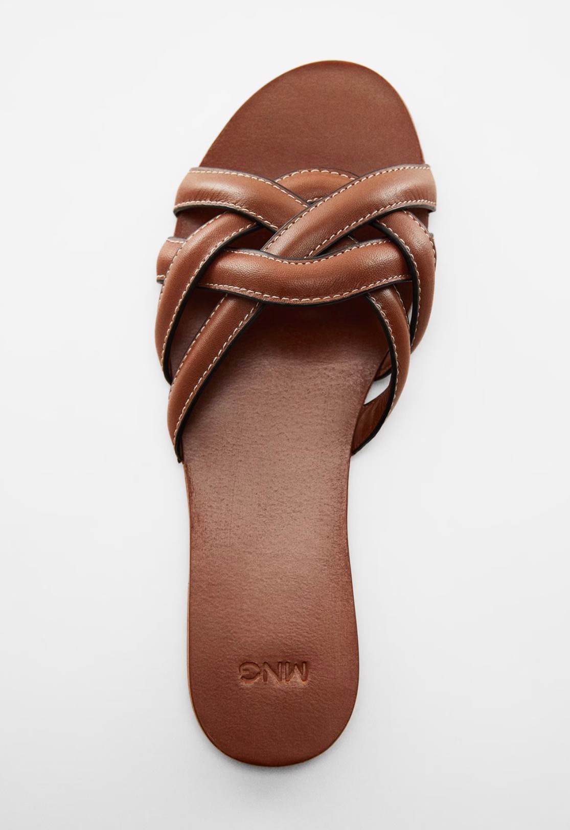 Mango Leather Strap Sandals