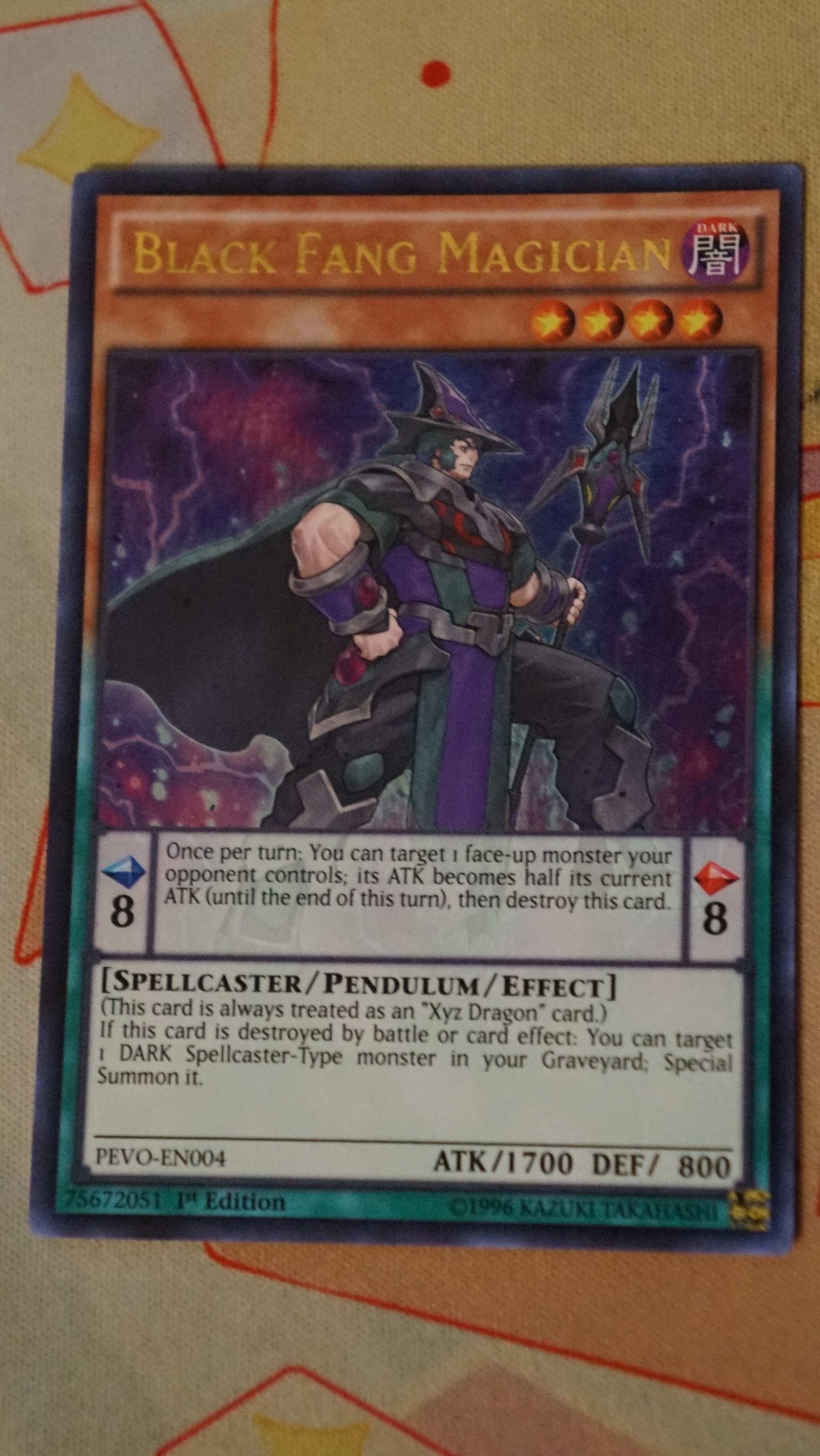 Yu-Gi-Oh Black Fang Magician PEVO-EN004 Holo LP - photo 3