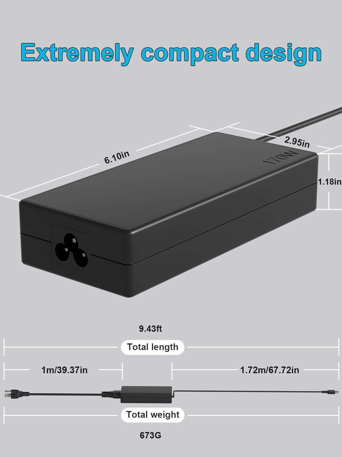 Lenovo 170W Slim Tip Laptop Charger - NEW - photo 4