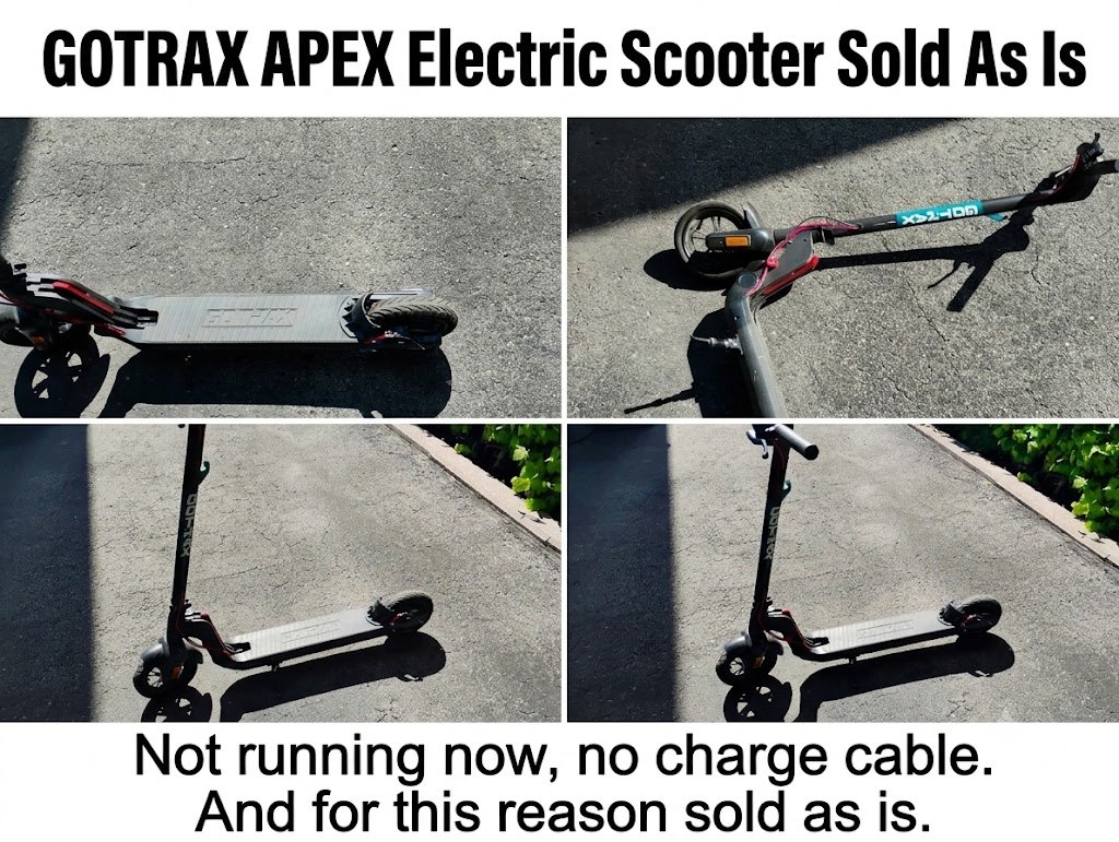 GOTRAX APEX Electric Scooter Sold As Is