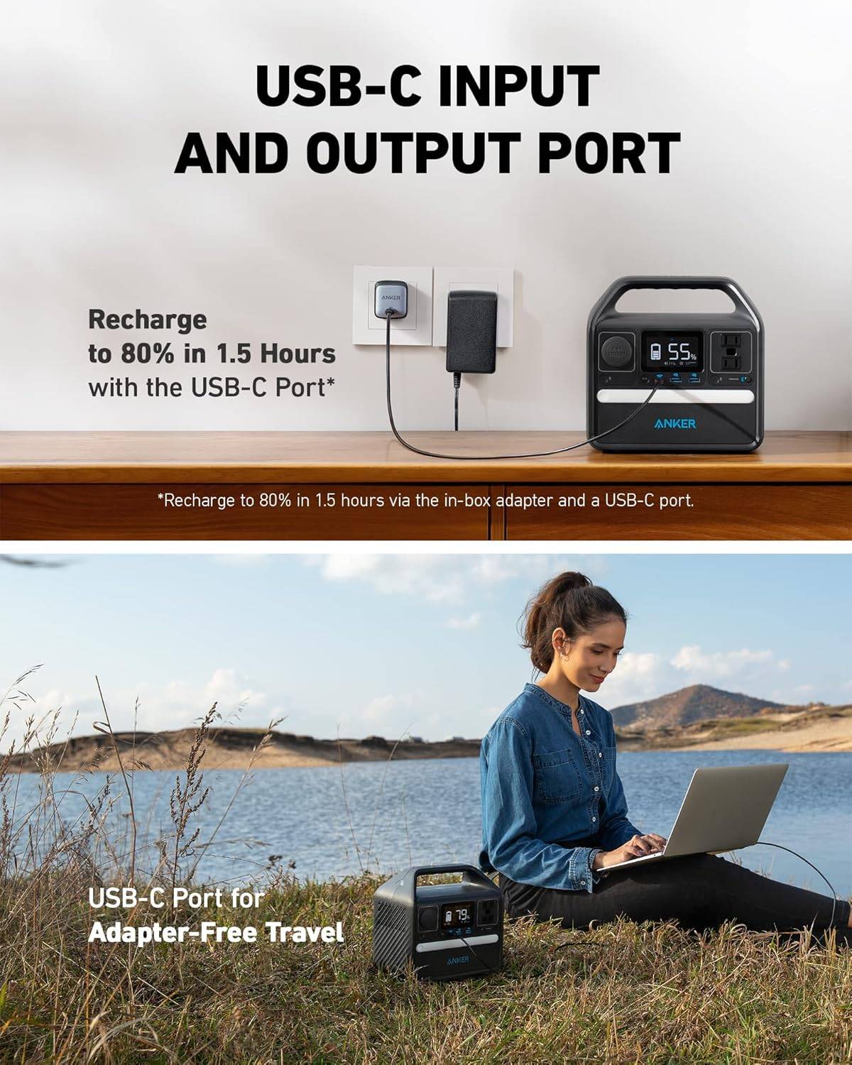 Anker 521 Portable Power Station (Powerhouse 256Wh), 6-Port - photo 4