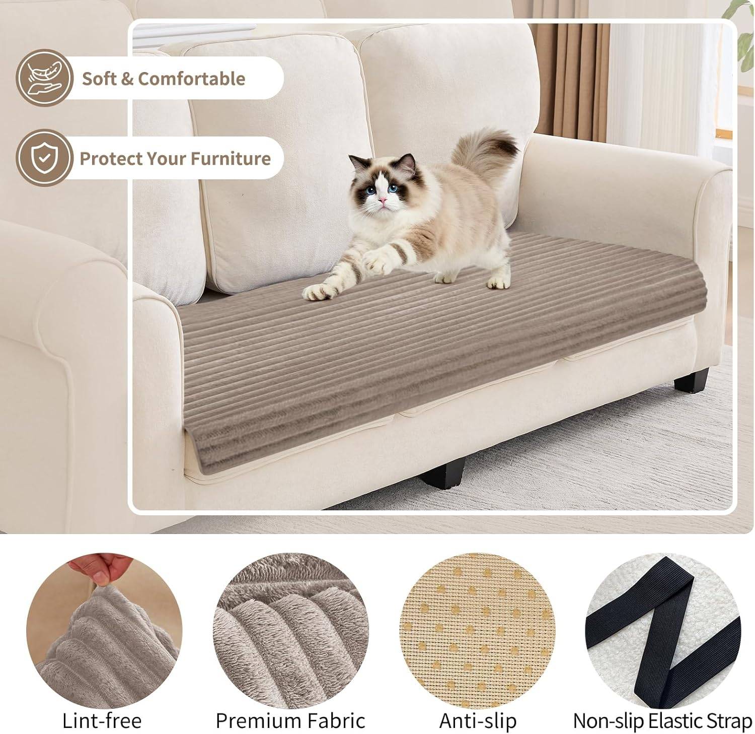 100% Waterproof Couch Covers for Dogs,3 cushion - photo 4