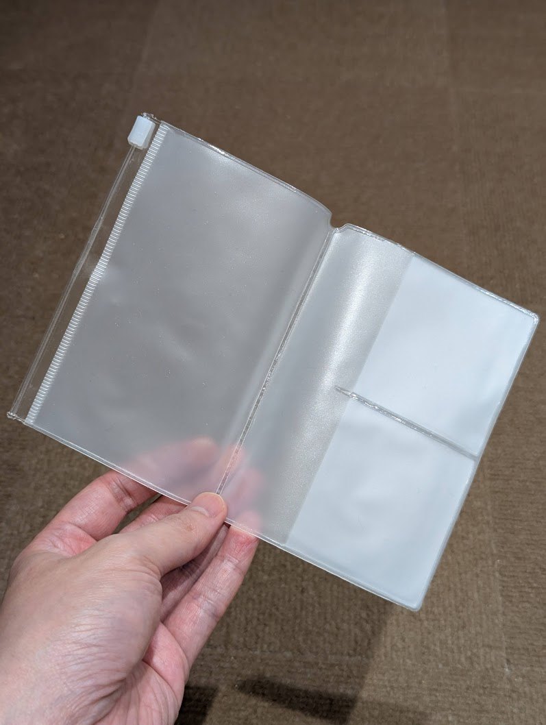 Passport Size plastic zipper case