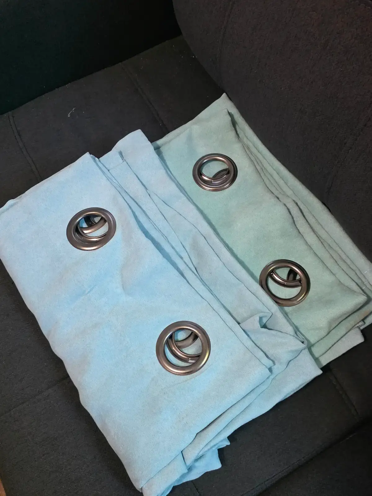 TWO PANEL TEAL 52X63 CURTAINS - photo 2