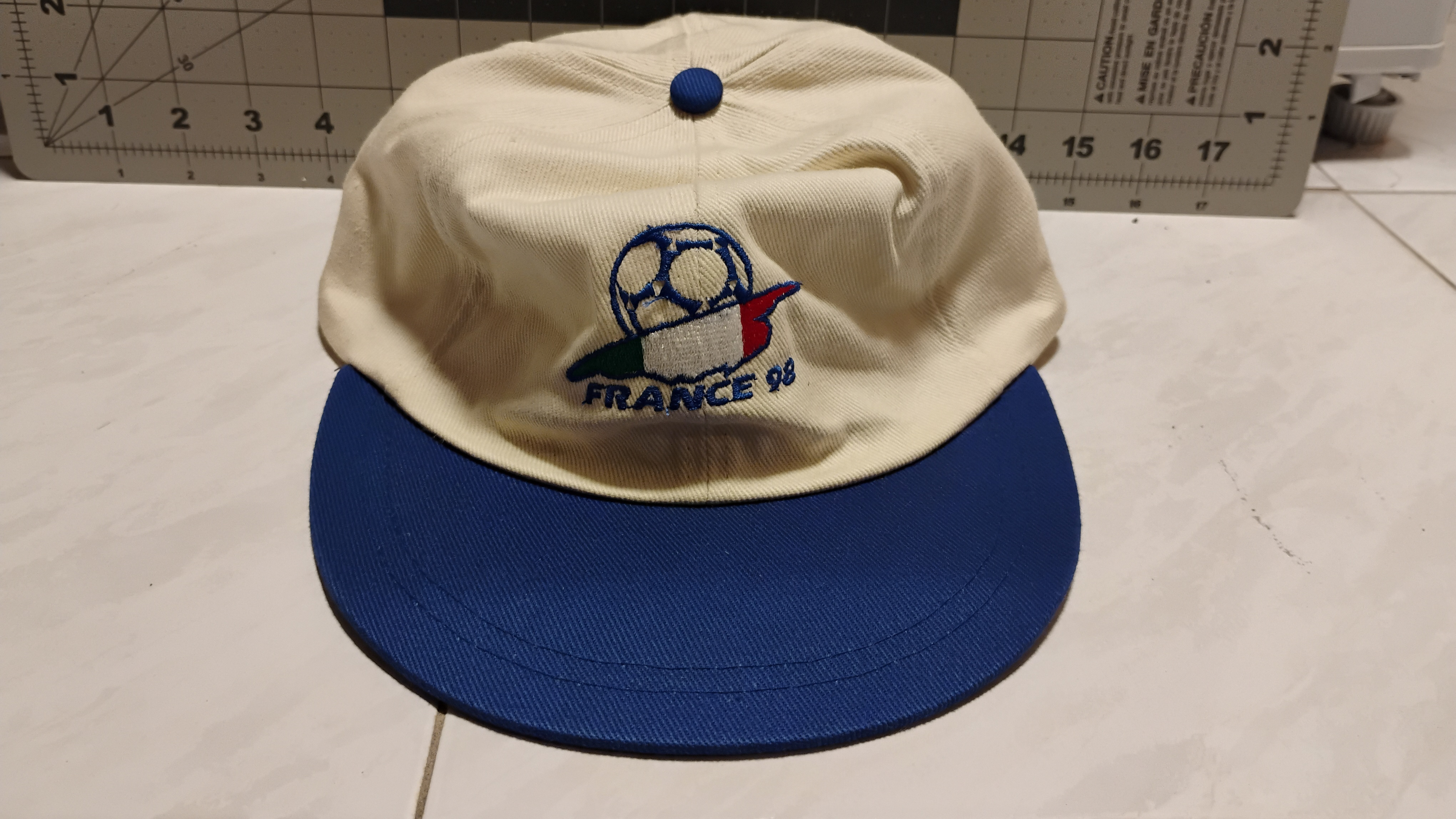 FIFA World 98 Italy Hat With Cloth Strap White Version