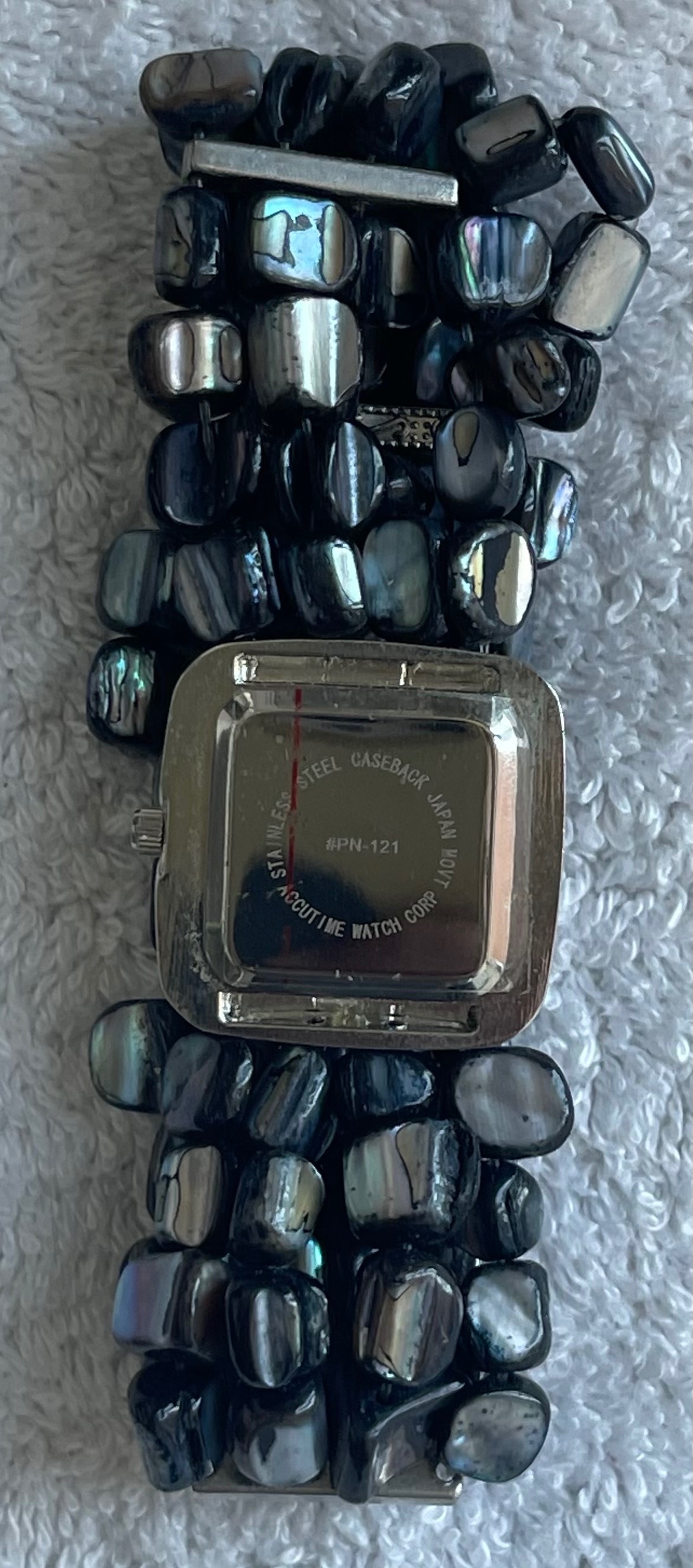 Accutime Abalone Shell Stretch Watch PN-121 (Needs Battery) - photo 3