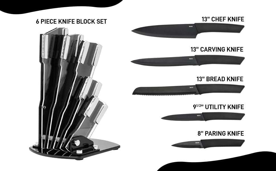S&CO Gourmet 6-Piece Knife Block Set - photo 2