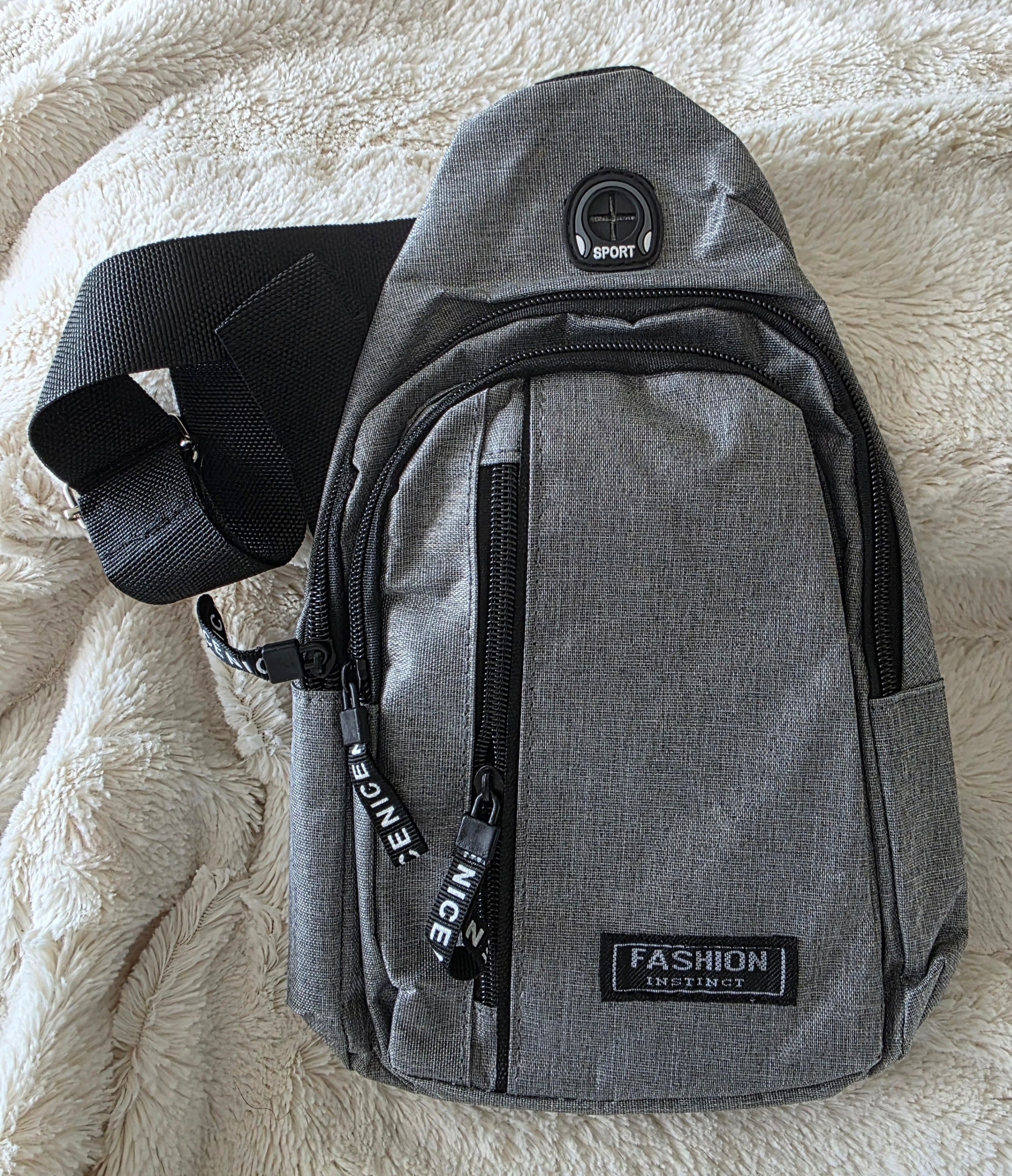 "FASHION INSTINCT" GREY Unisex-Crossbody Bag/Sling Bag-NEW - photo 2
