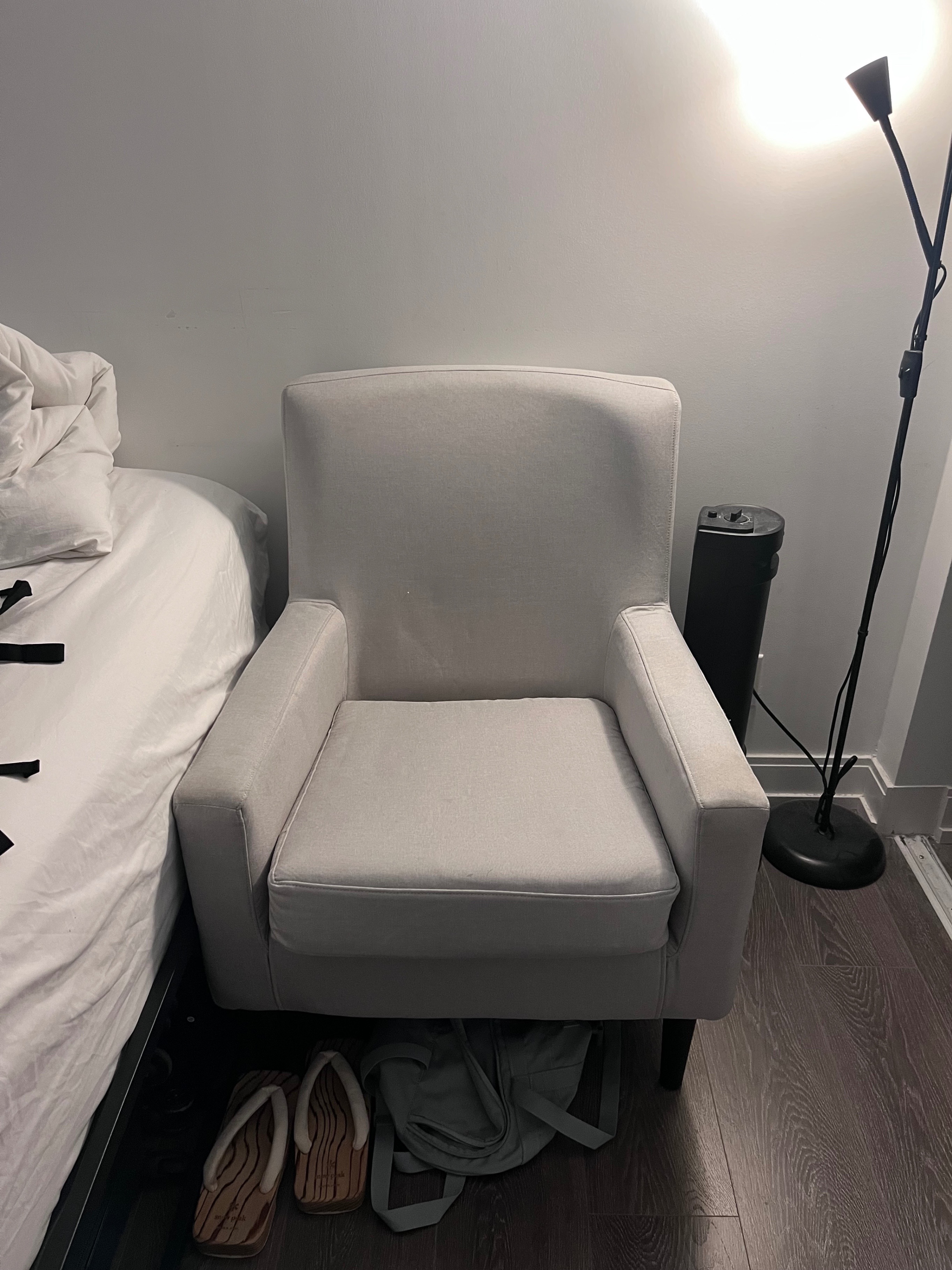 Light Gray Upholstered Armchair