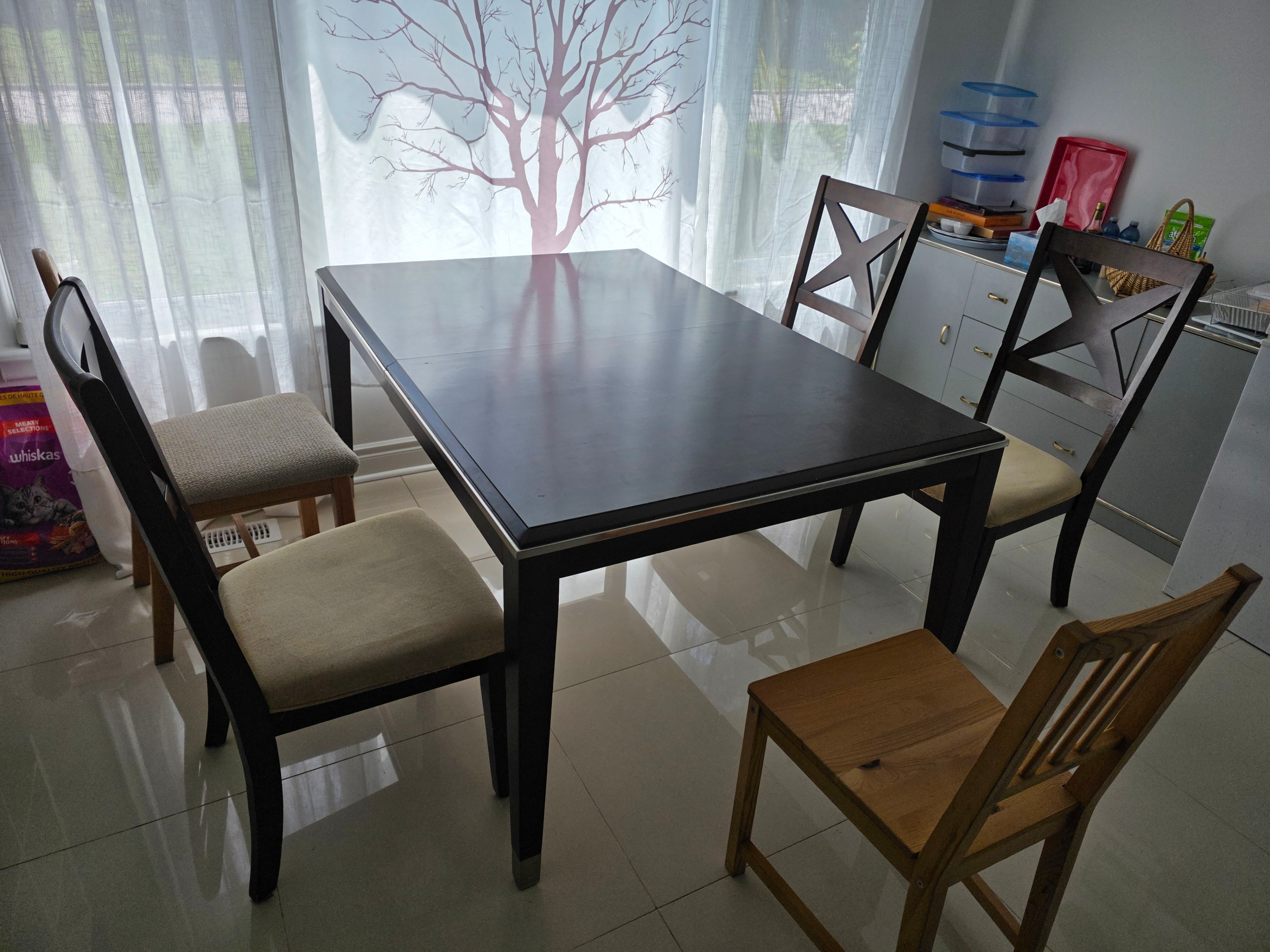 Solid Wood Dining Table + Chairs Set
