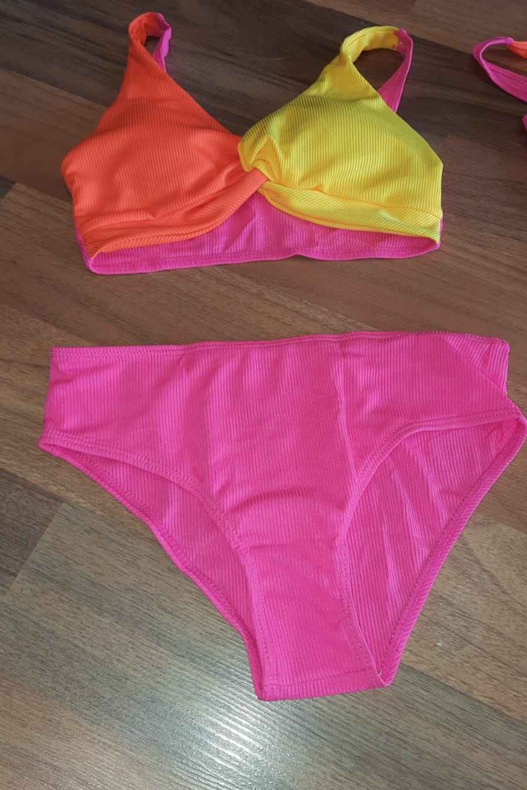2 Girls' Color-Block 2-Piece Bikini Set, Size 10Y - photo 2