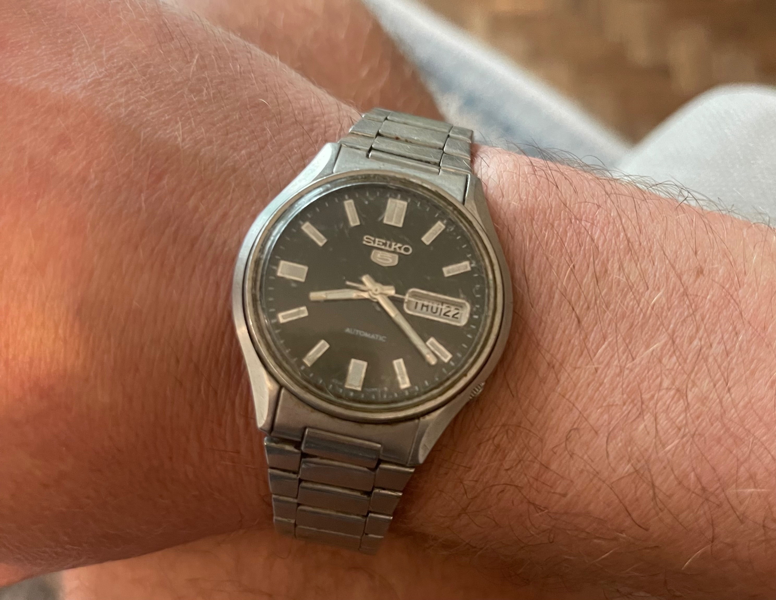 Vintage 1984 Seiko 5 Automatic Watch 6309-8230 - RUNS - photo 2