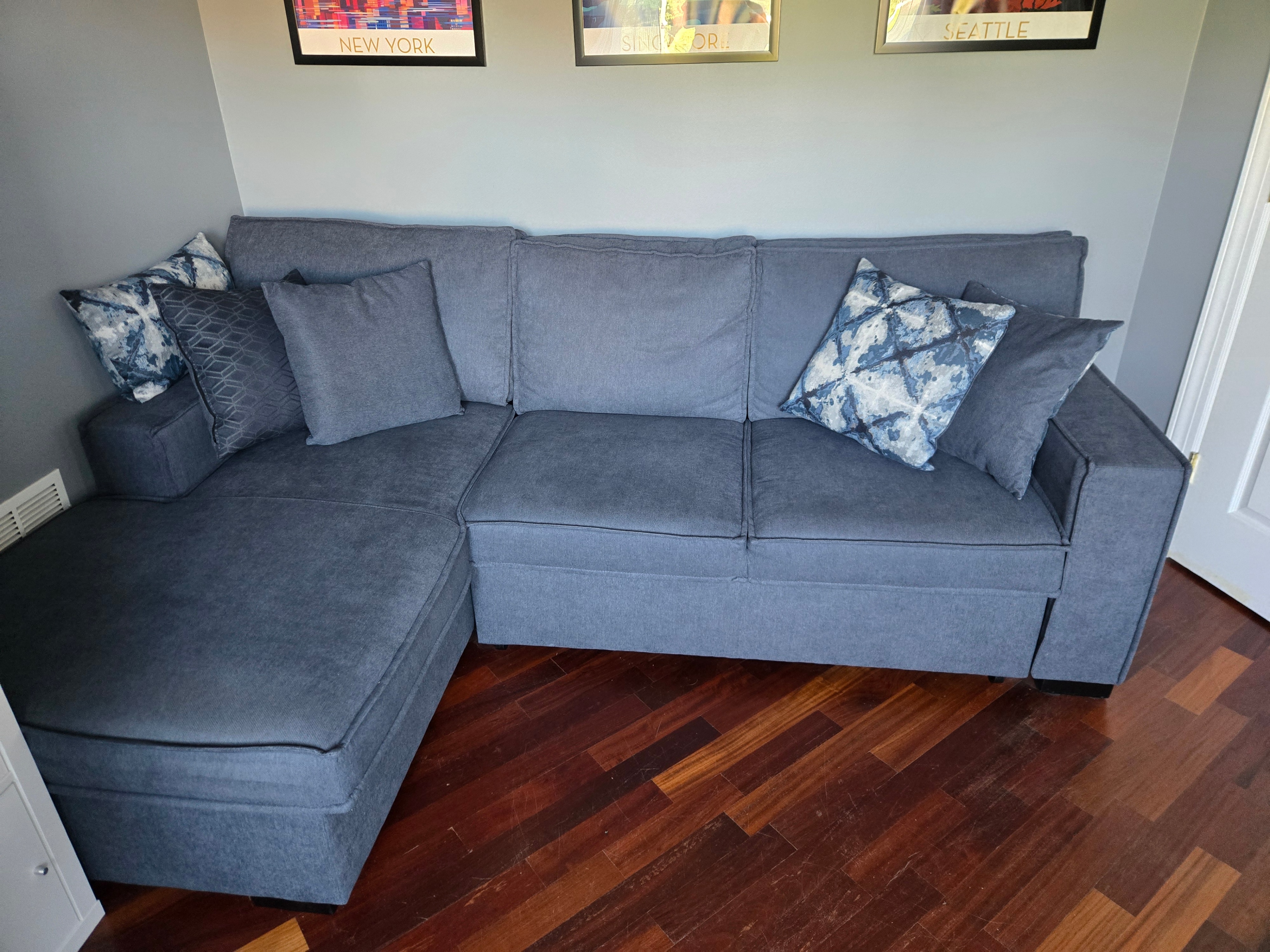 Bob's Furniture Sleeper Sectional with Storage - photo 2