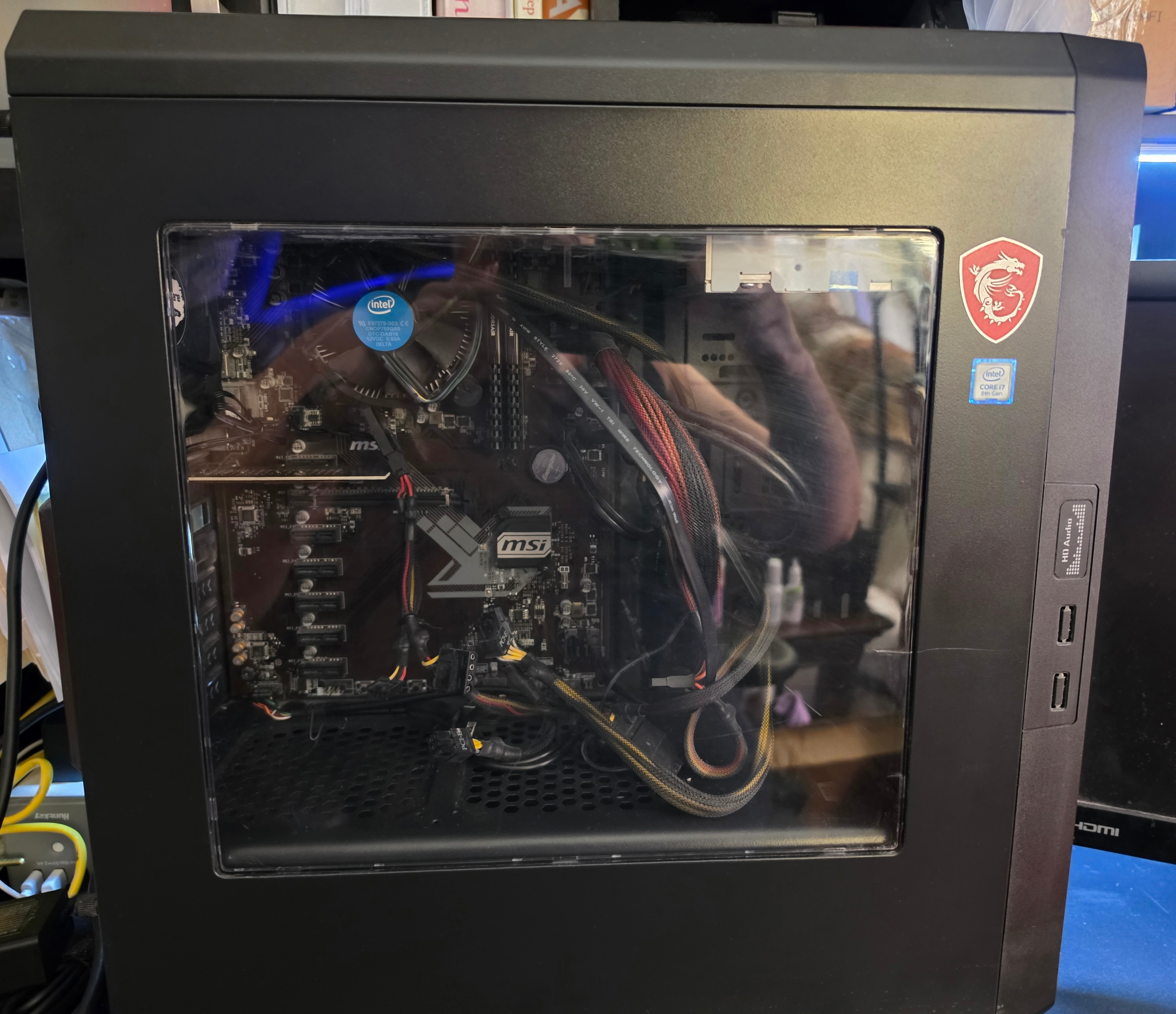 MSI  Desktop Core i7-8700 32GB RAM 256GB NVMe 1TB HDD Win 11 Pro