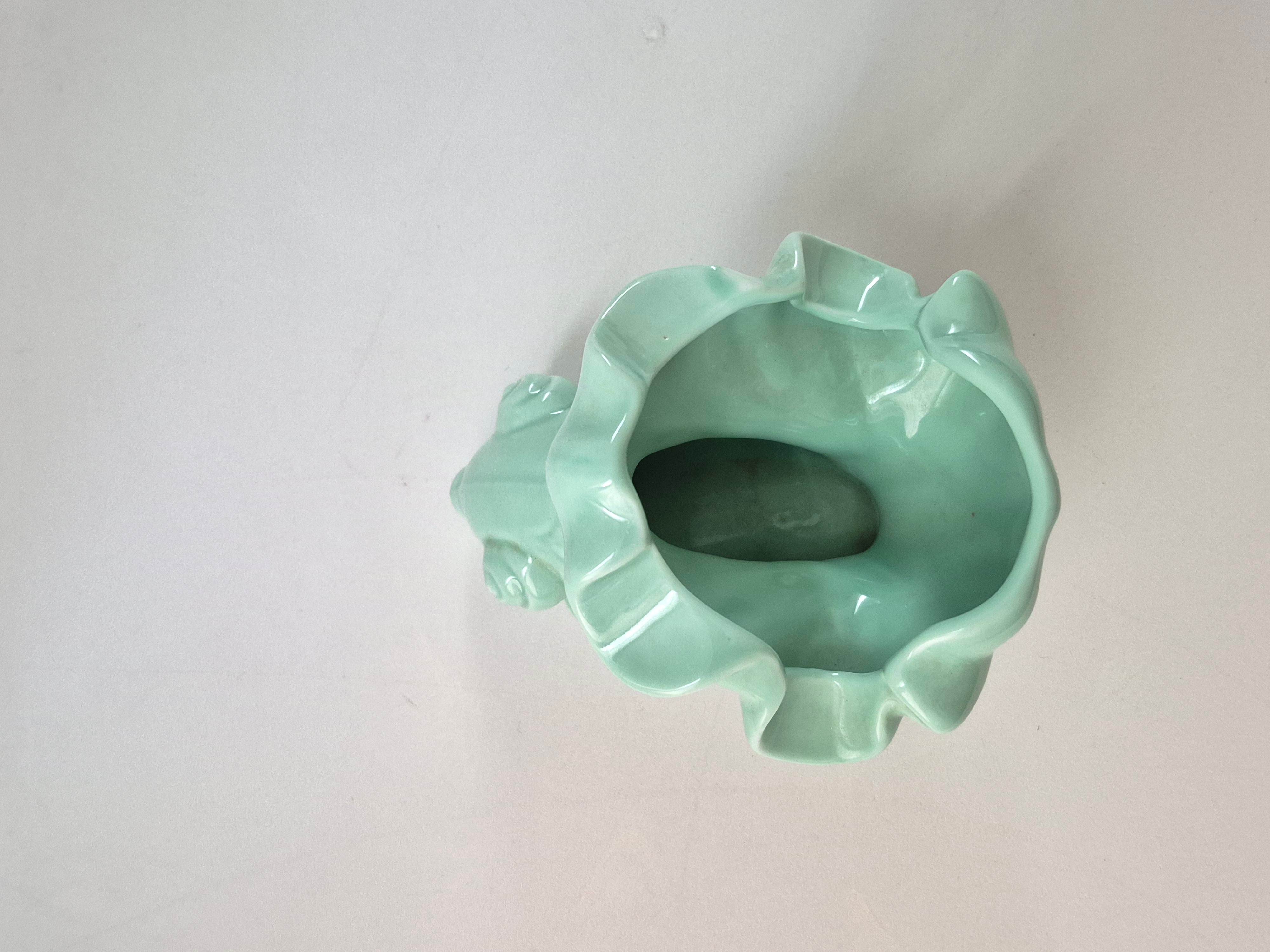 Vintage Style Ceramic Fish Vases  - Seafoam Green (Pair) - photo 5