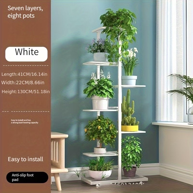 7 Level White Metal Plant Holder/Display