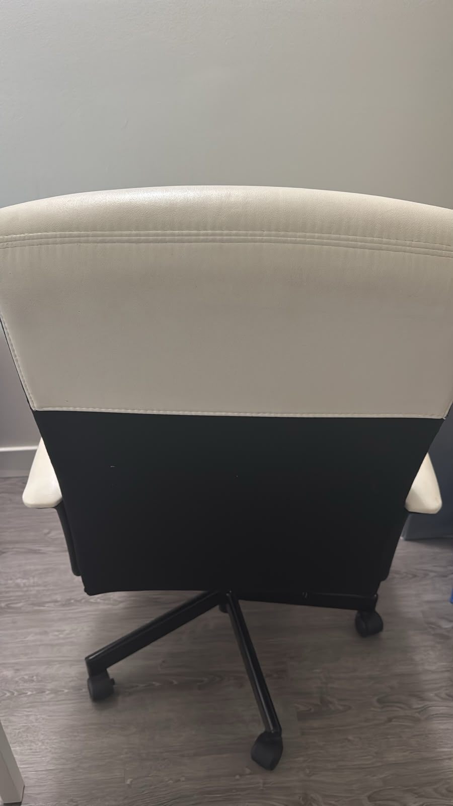 White Faux Leather Office Chair - photo 2