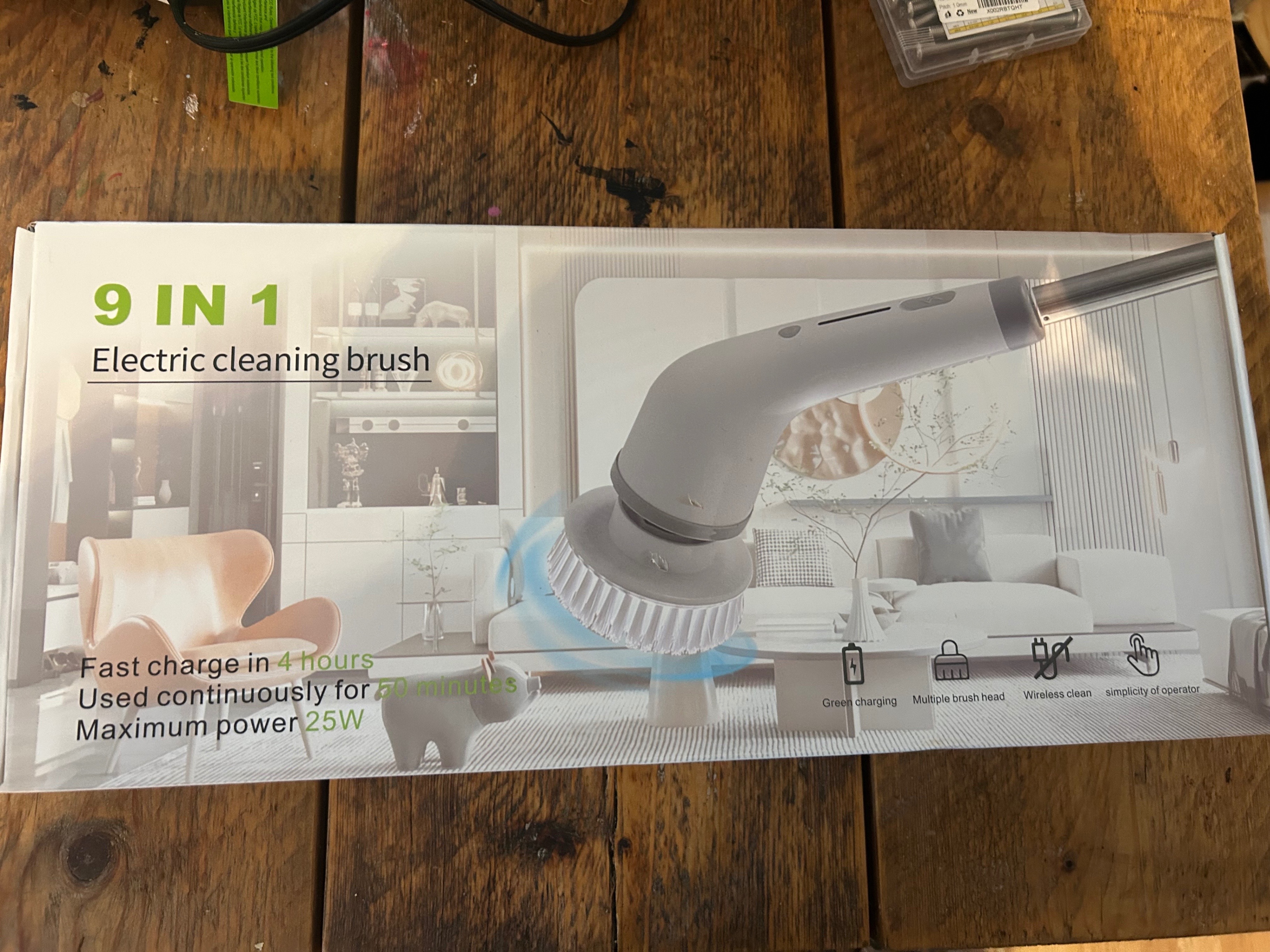 9-in-1 Electric Spin Scrubber/Cleaning Brush