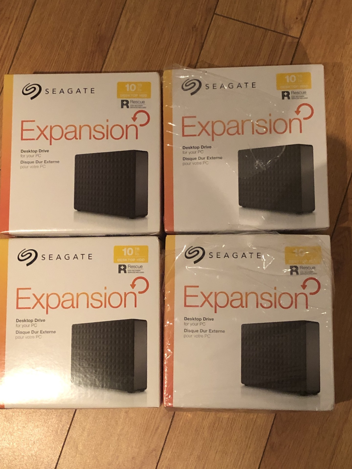 4x Seagate Expansion 10TB Desktop External Hard Drive USB 3.0