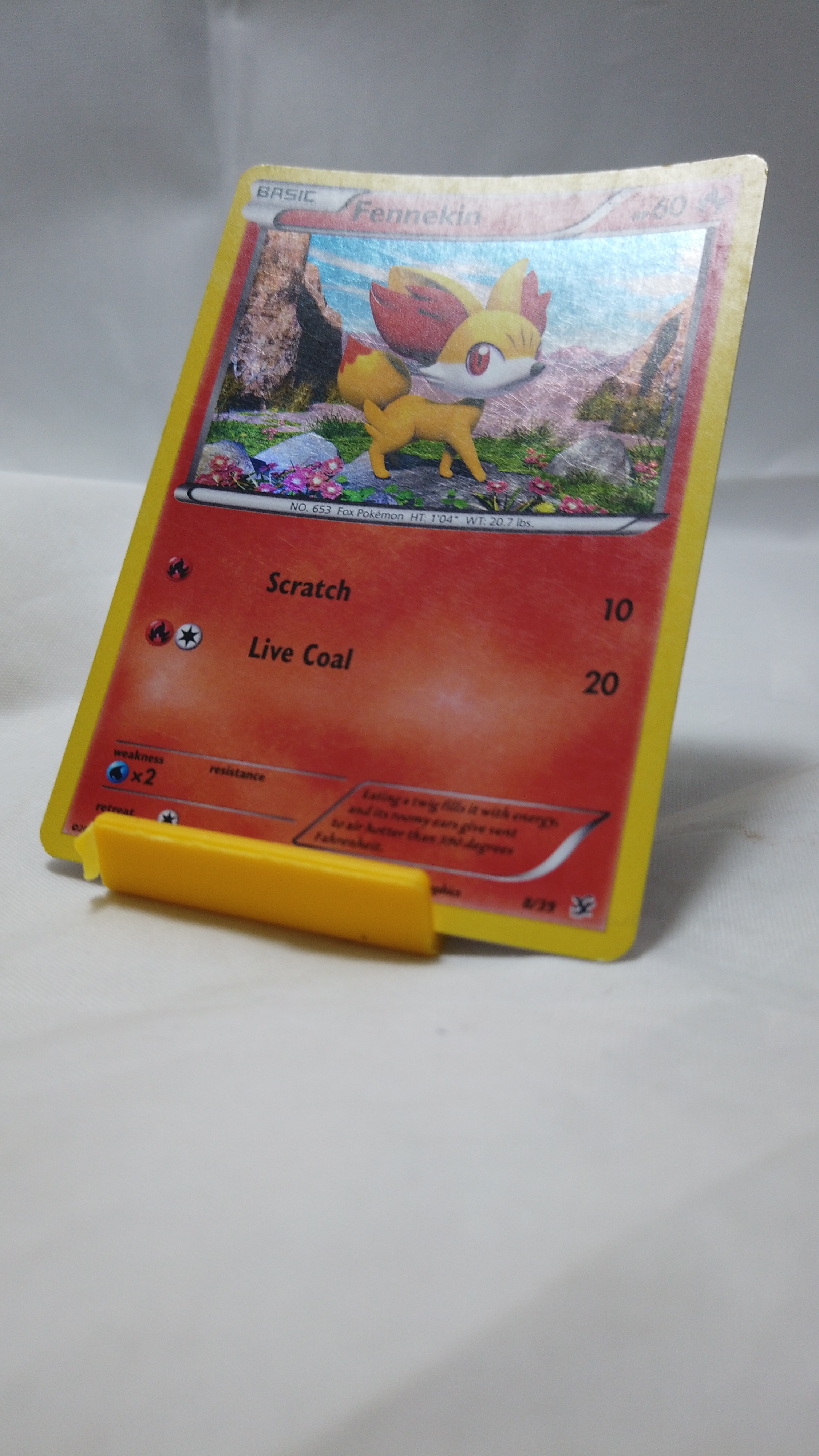 Pokemon Fennekin 8/39 Kalos Starter Set LP - photo 3