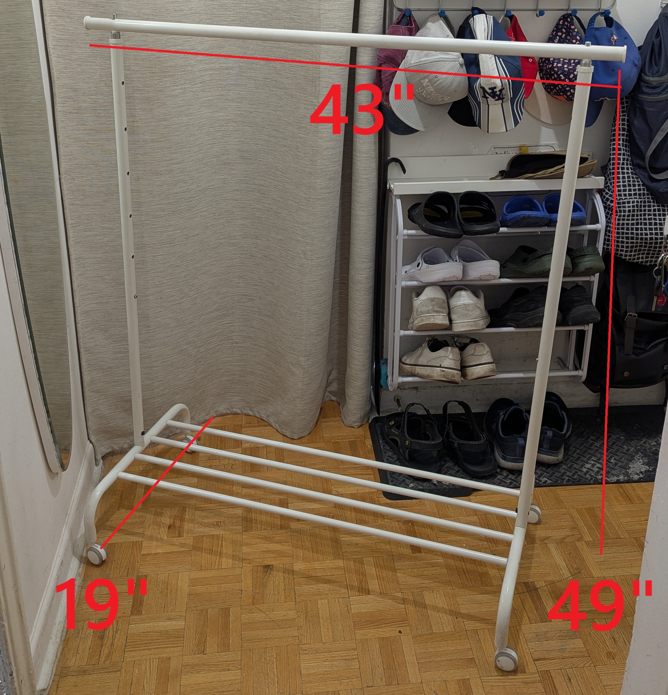 Clothing Rack Heavy Duty Clothing on Wheels Hanging Clothes