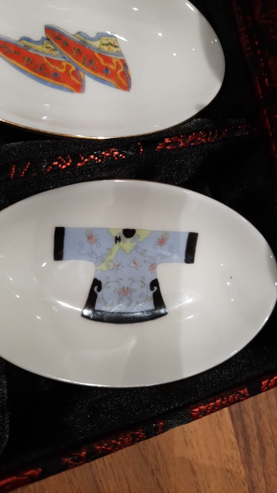 Vintage Asianera Hand Painted Bone China Dipping Bowls - photo 4
