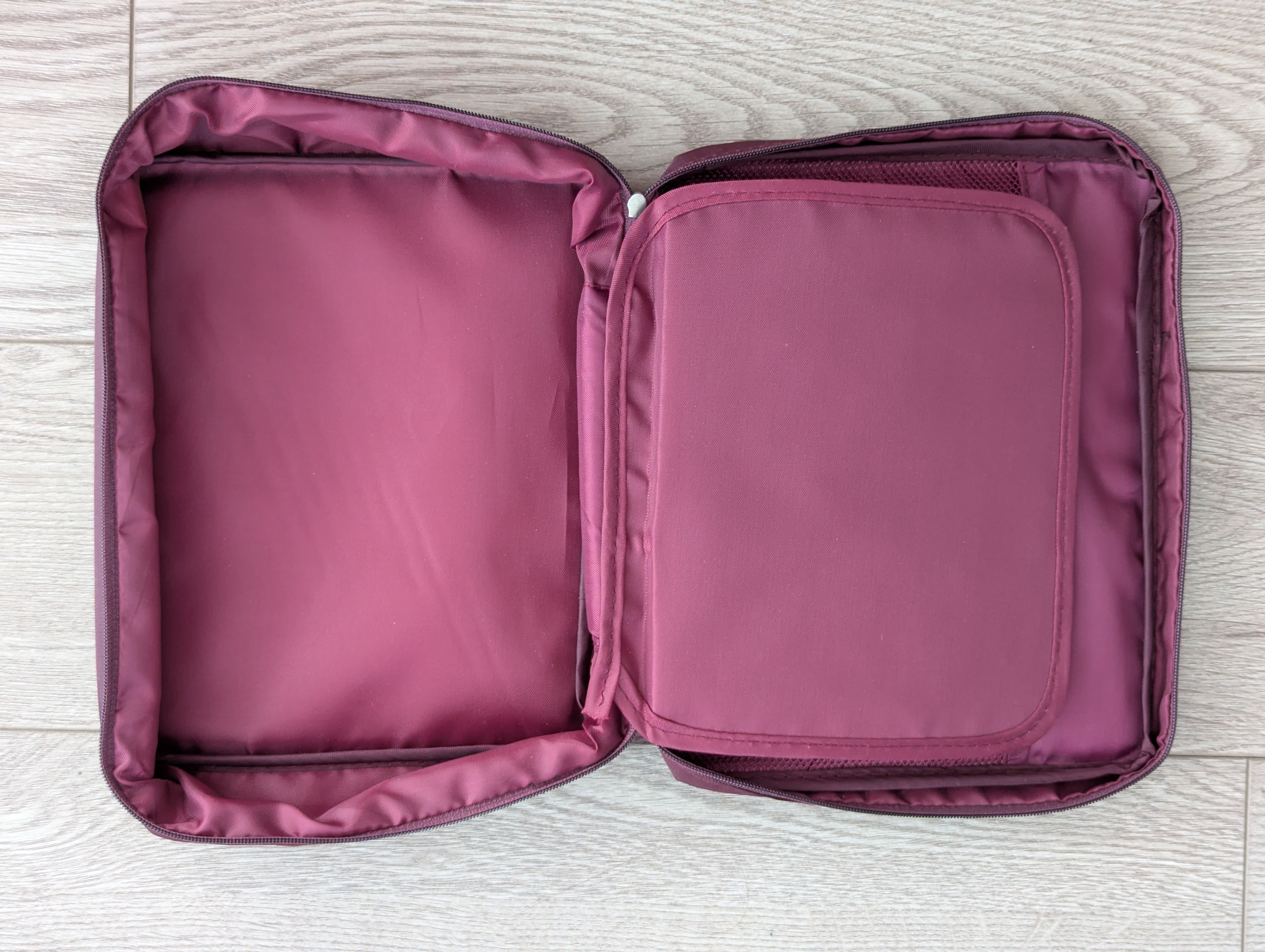 Burgundy Travel Organizer Pouch with Removable Insert - photo 4