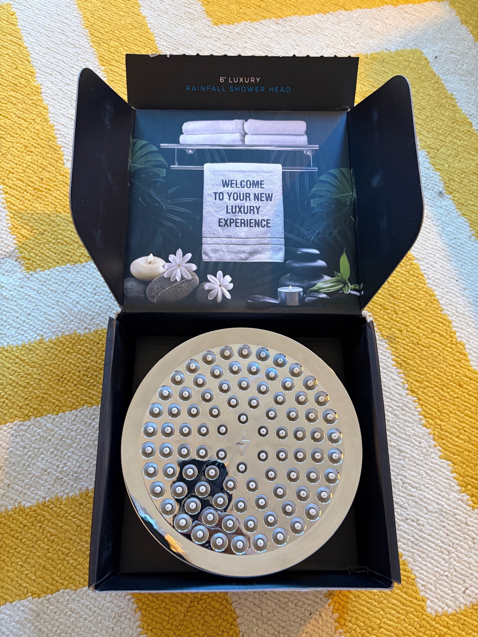 New SparkPod Rain Shower Head Chrome Bathroom Fixture