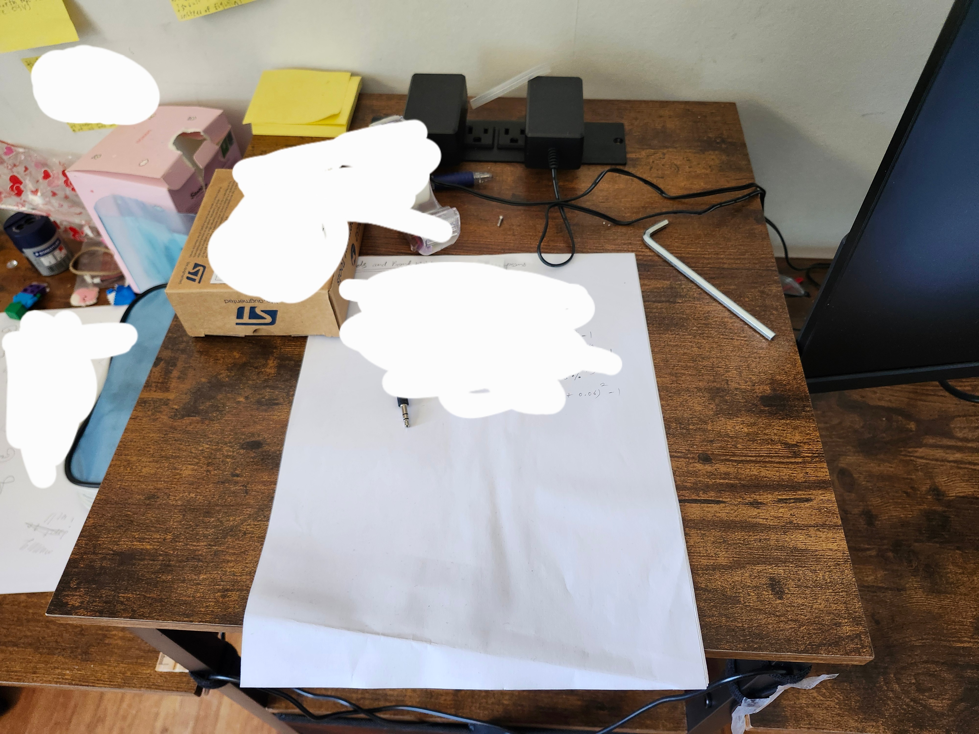 Moving Sale - Two Person Desk with Charging Station and Drawers - photo 3