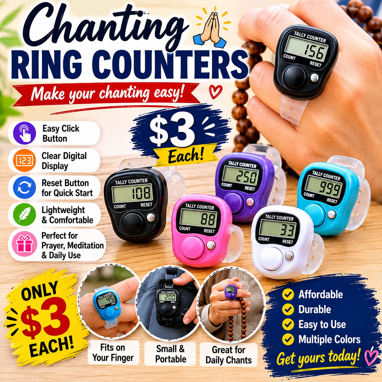 Chanting Ring Counters – Only $3 Each!