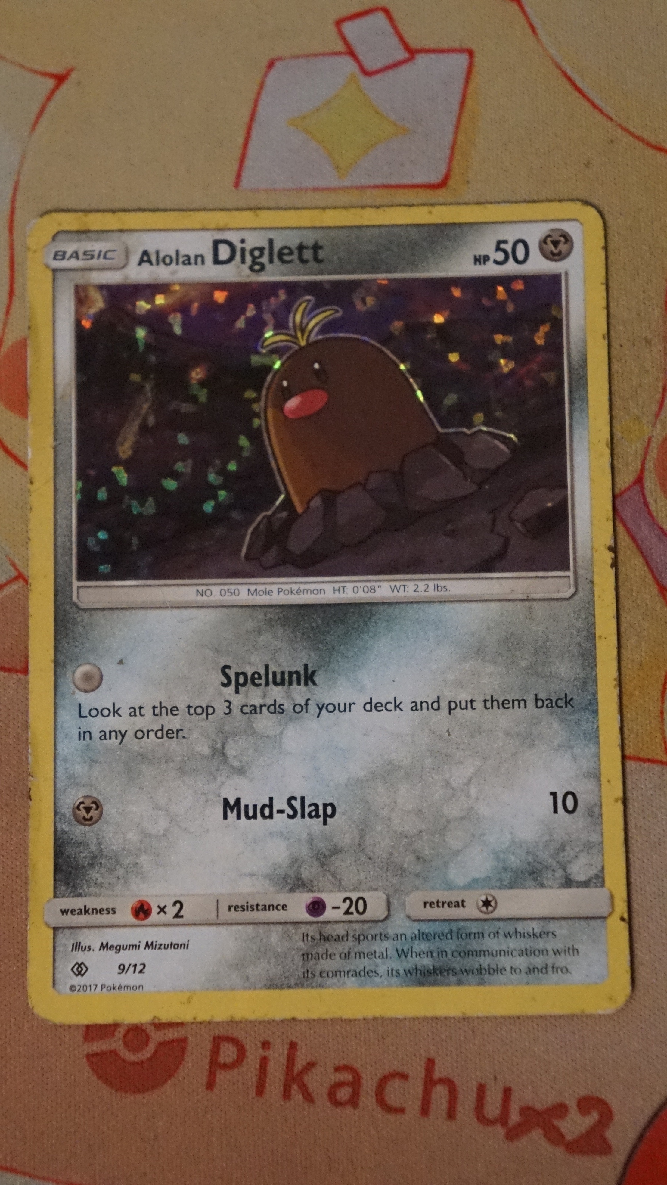 Pokemon Alolan Diglett 9/12 McDonald's Collection 2017 Holo DMG - photo 3