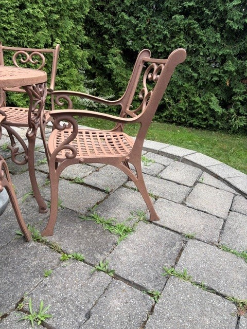 Cast Iron Patio Table and Chairs Set - photo 3
